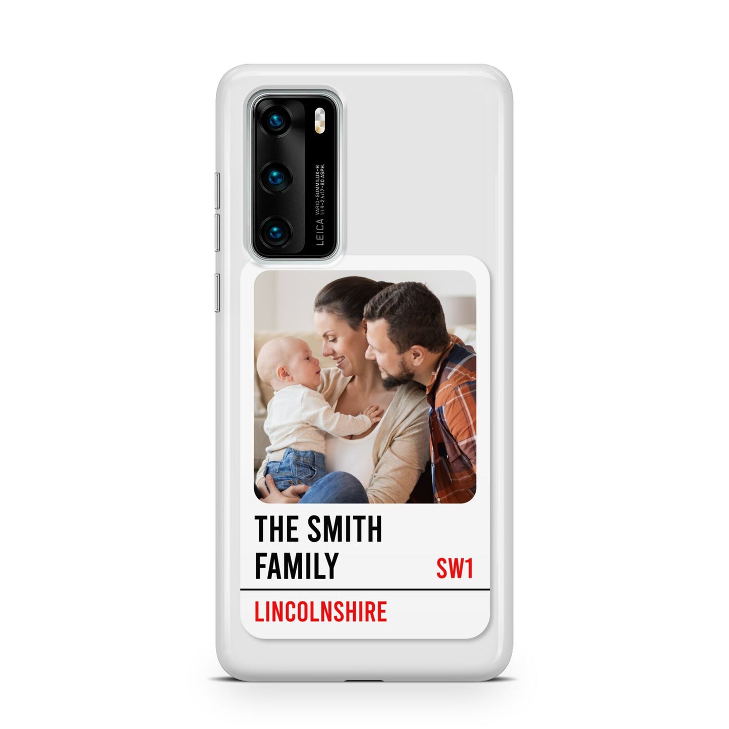 Street Sign Family Photo Upload Huawei P40 Phone Case