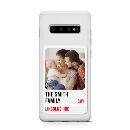 Street Sign Family Photo Upload Protective Samsung Galaxy Case