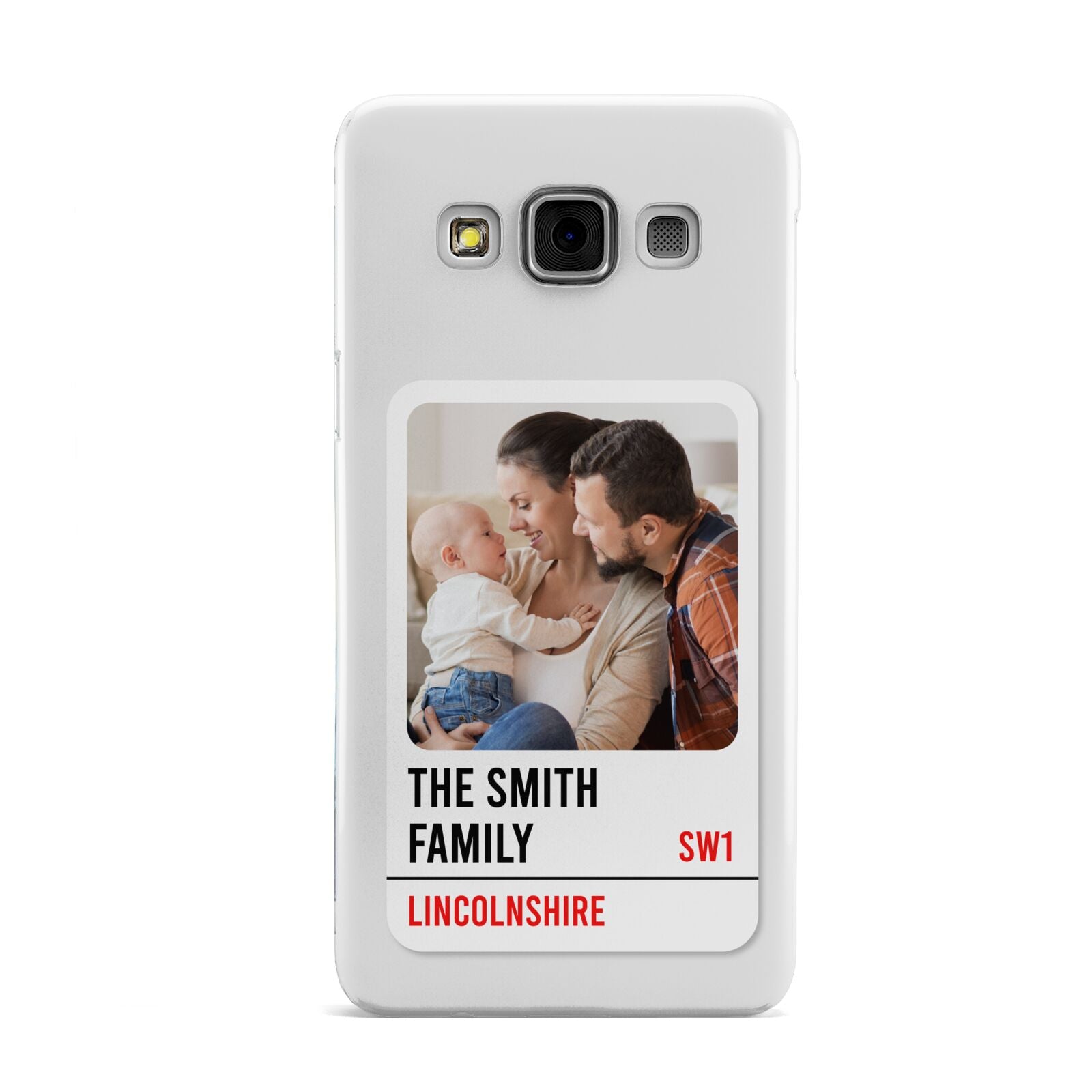 Street Sign Family Photo Upload Samsung Galaxy A3 Case