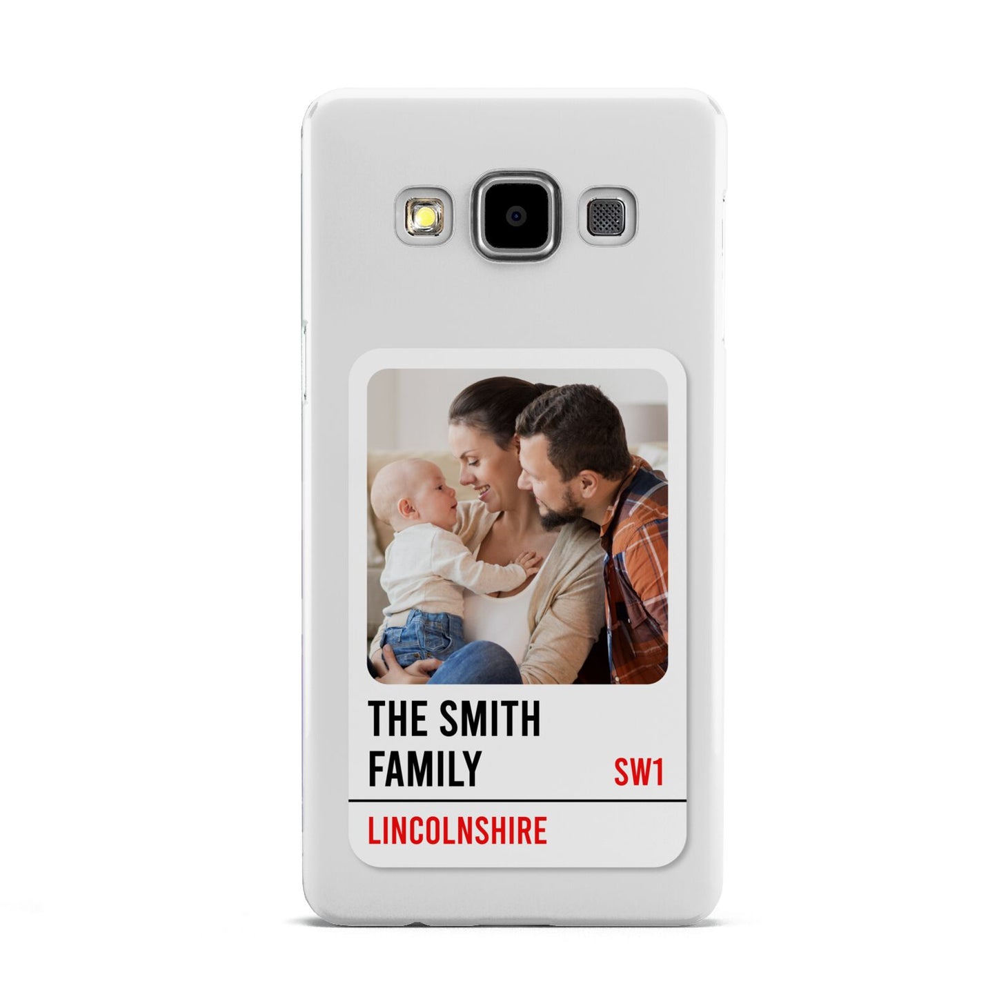 Street Sign Family Photo Upload Samsung Galaxy A5 Case