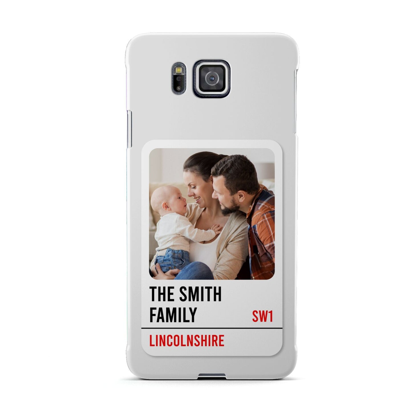 Street Sign Family Photo Upload Samsung Galaxy Alpha Case