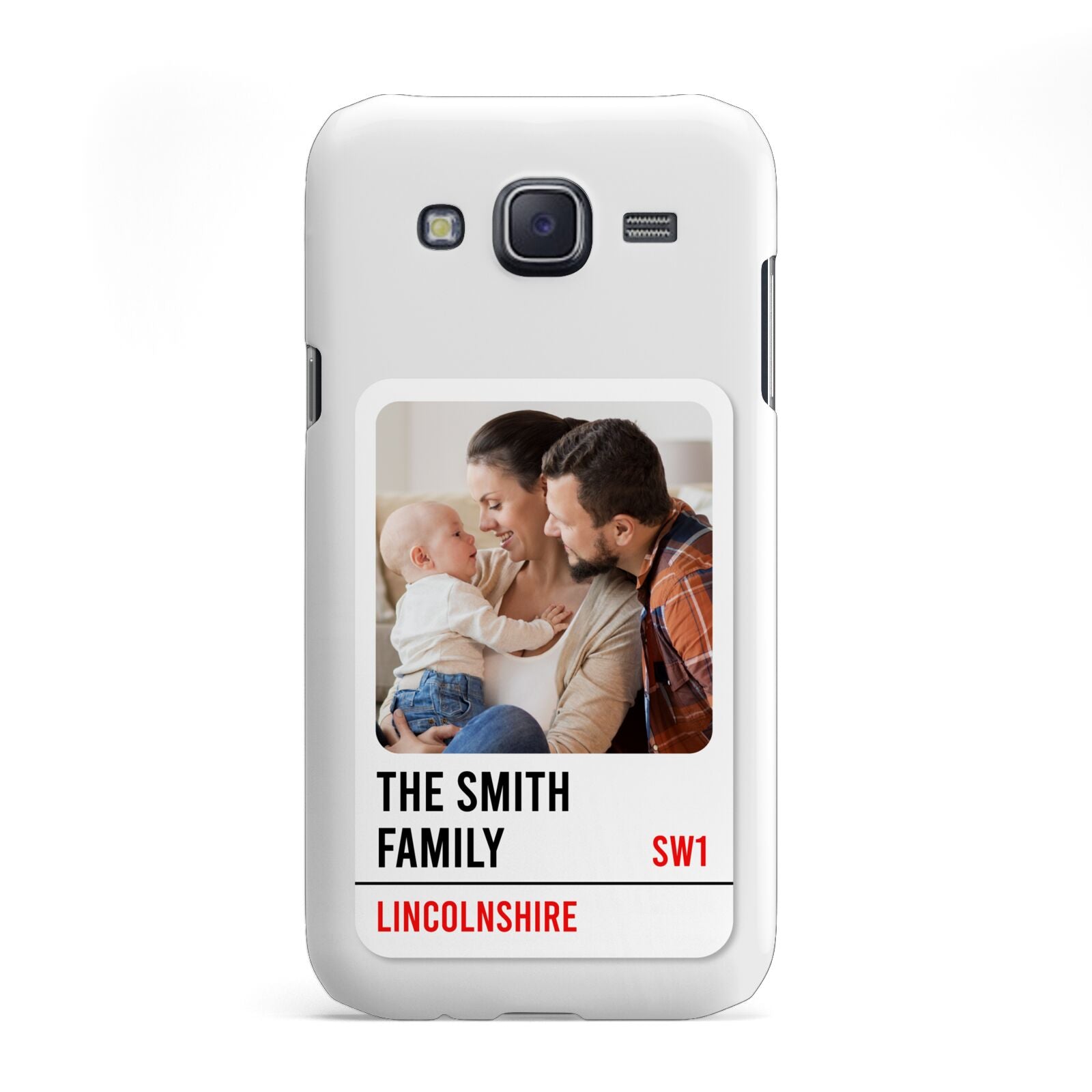 Street Sign Family Photo Upload Samsung Galaxy J5 Case