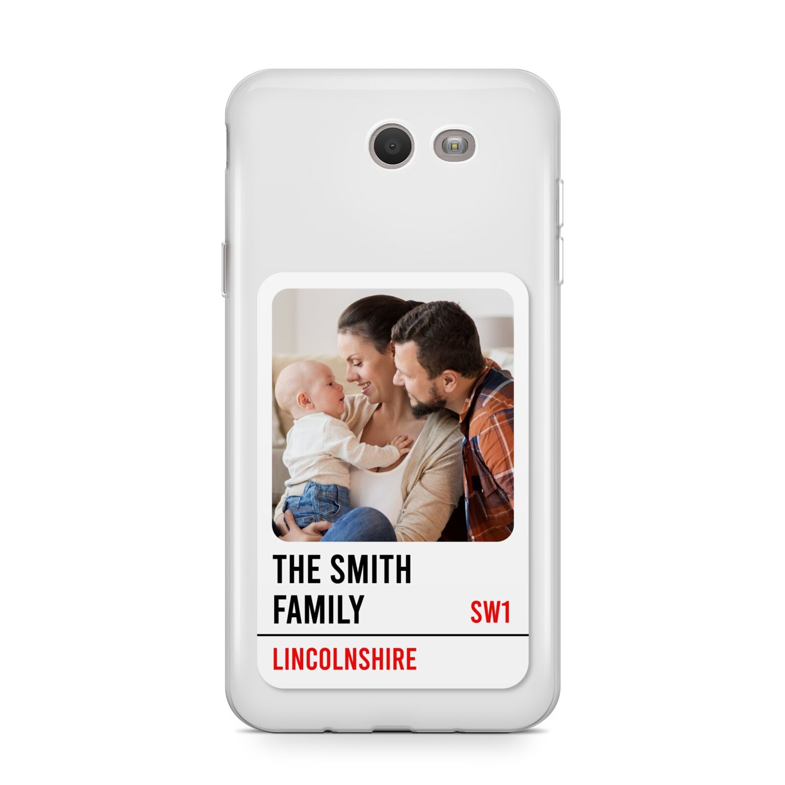 Street Sign Family Photo Upload Samsung Galaxy J7 2017 Case