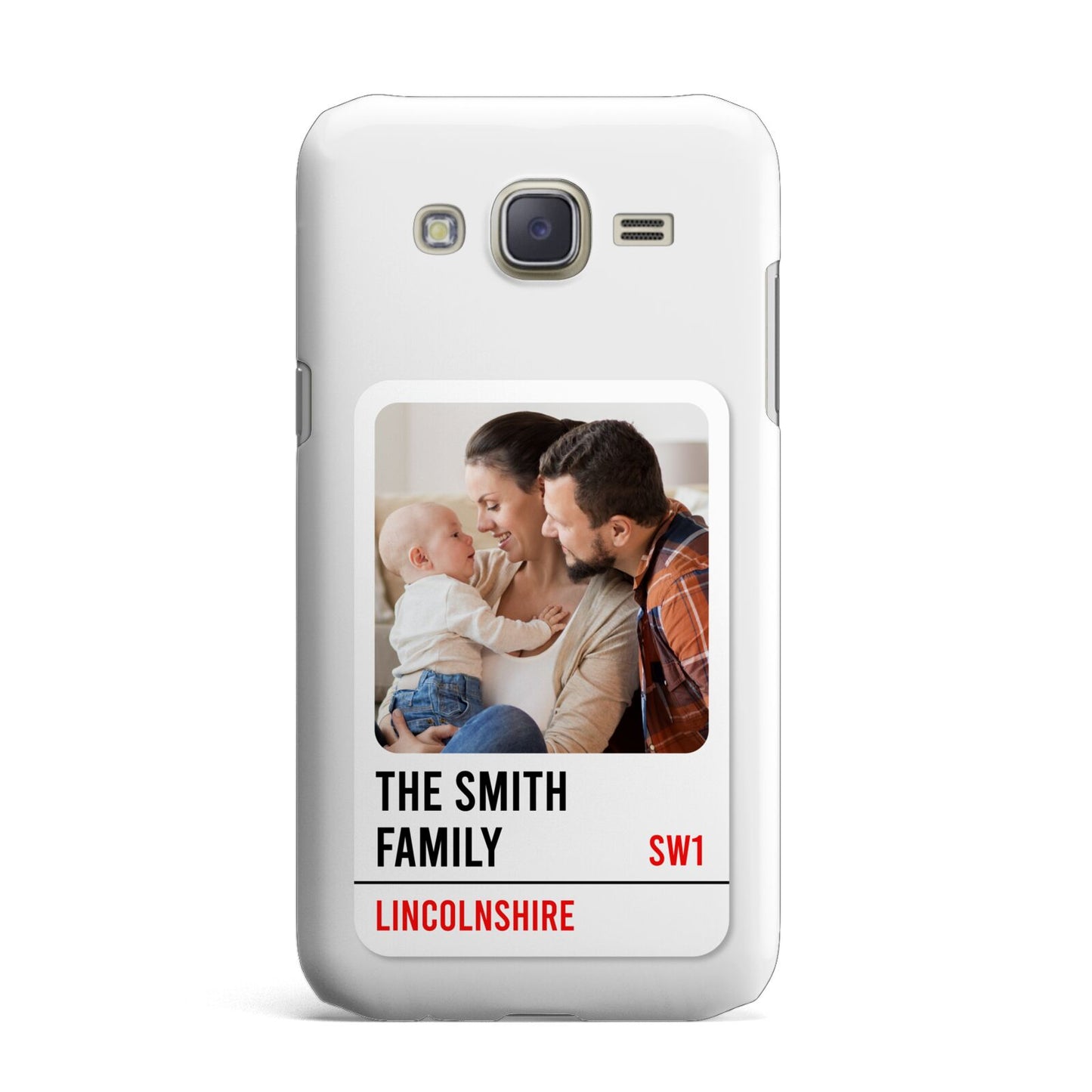 Street Sign Family Photo Upload Samsung Galaxy J7 Case