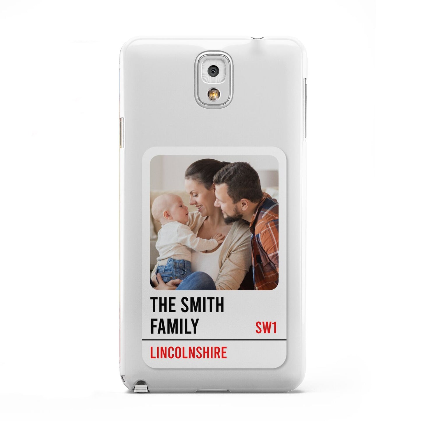 Street Sign Family Photo Upload Samsung Galaxy Note 3 Case