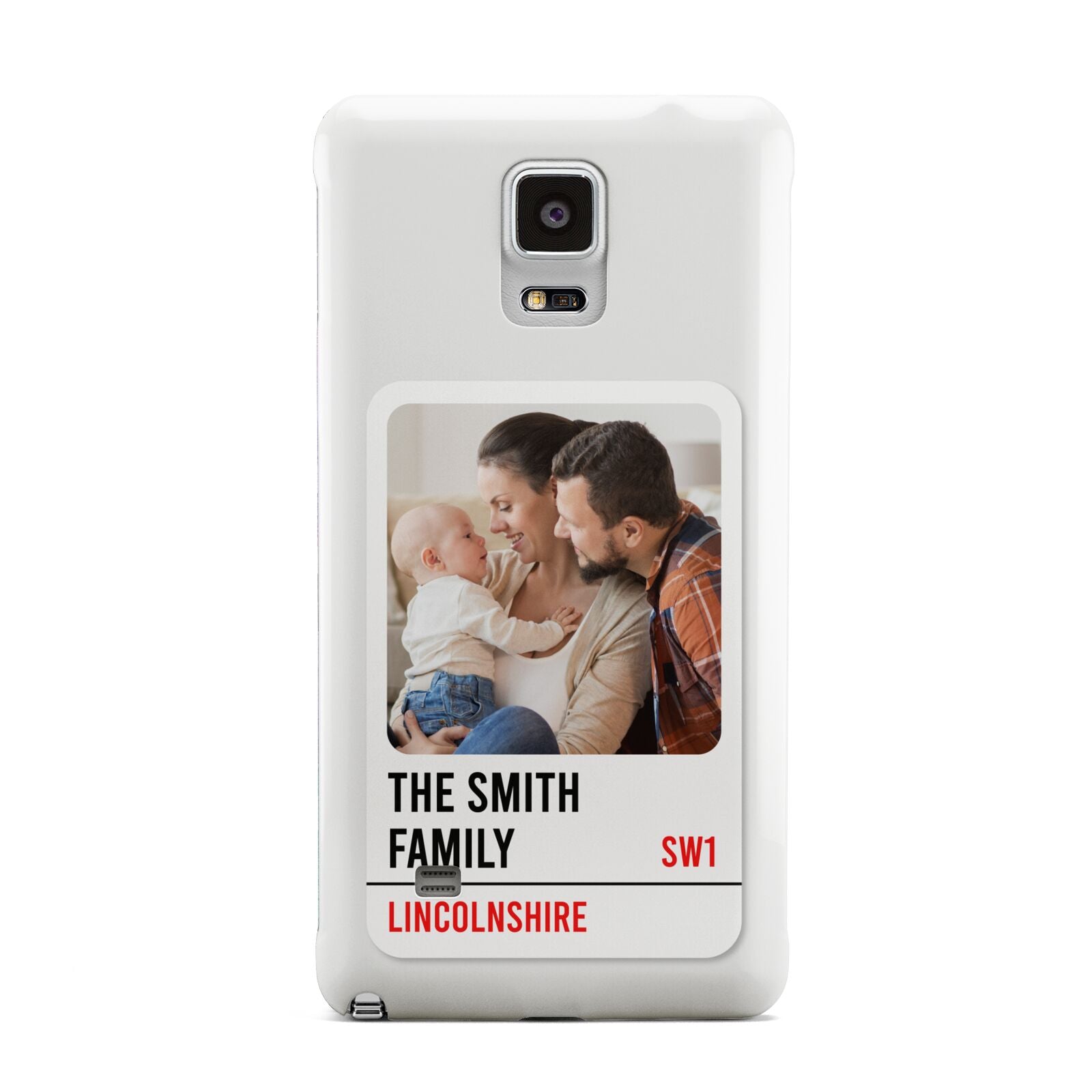 Street Sign Family Photo Upload Samsung Galaxy Note 4 Case