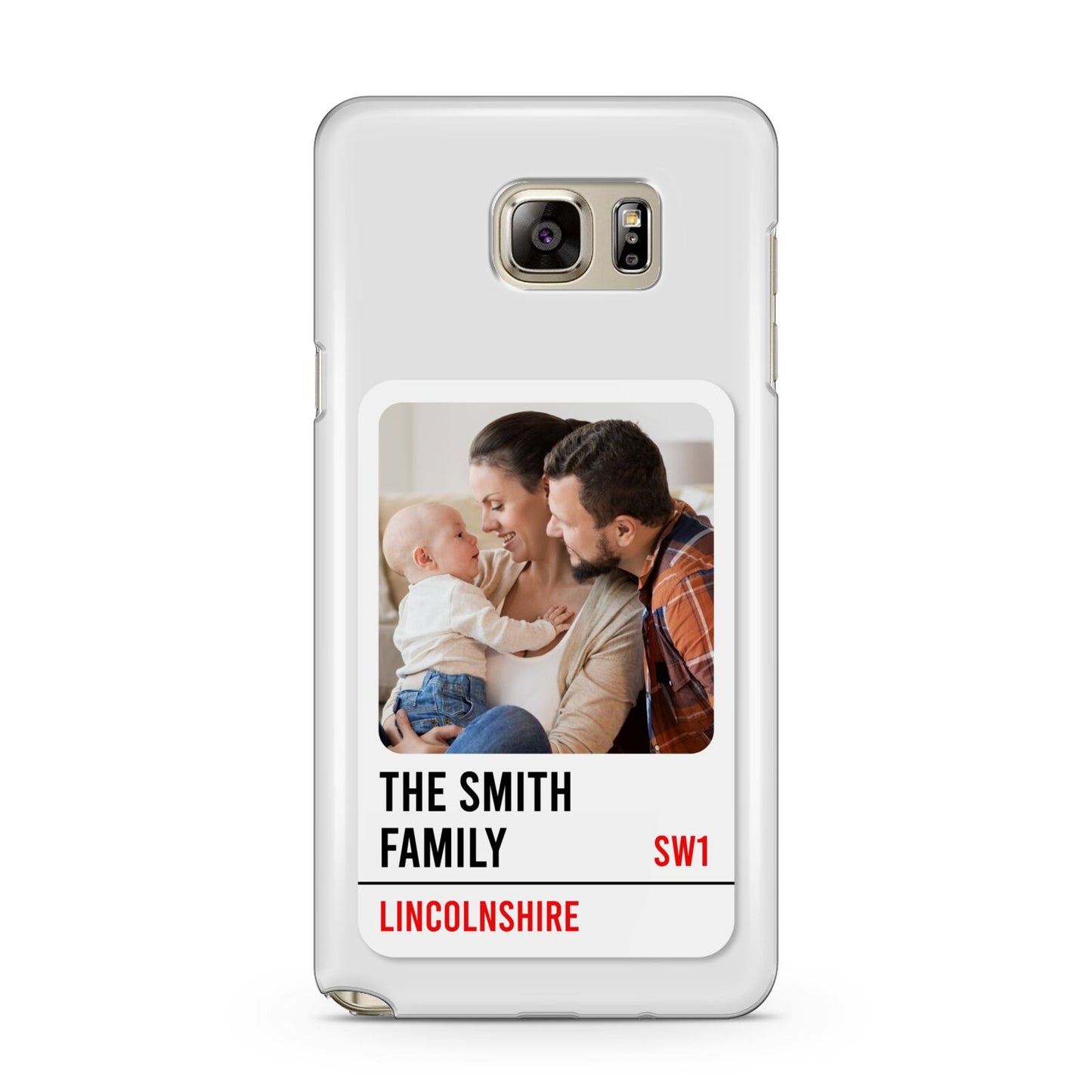 Street Sign Family Photo Upload Samsung Galaxy Note 5 Case