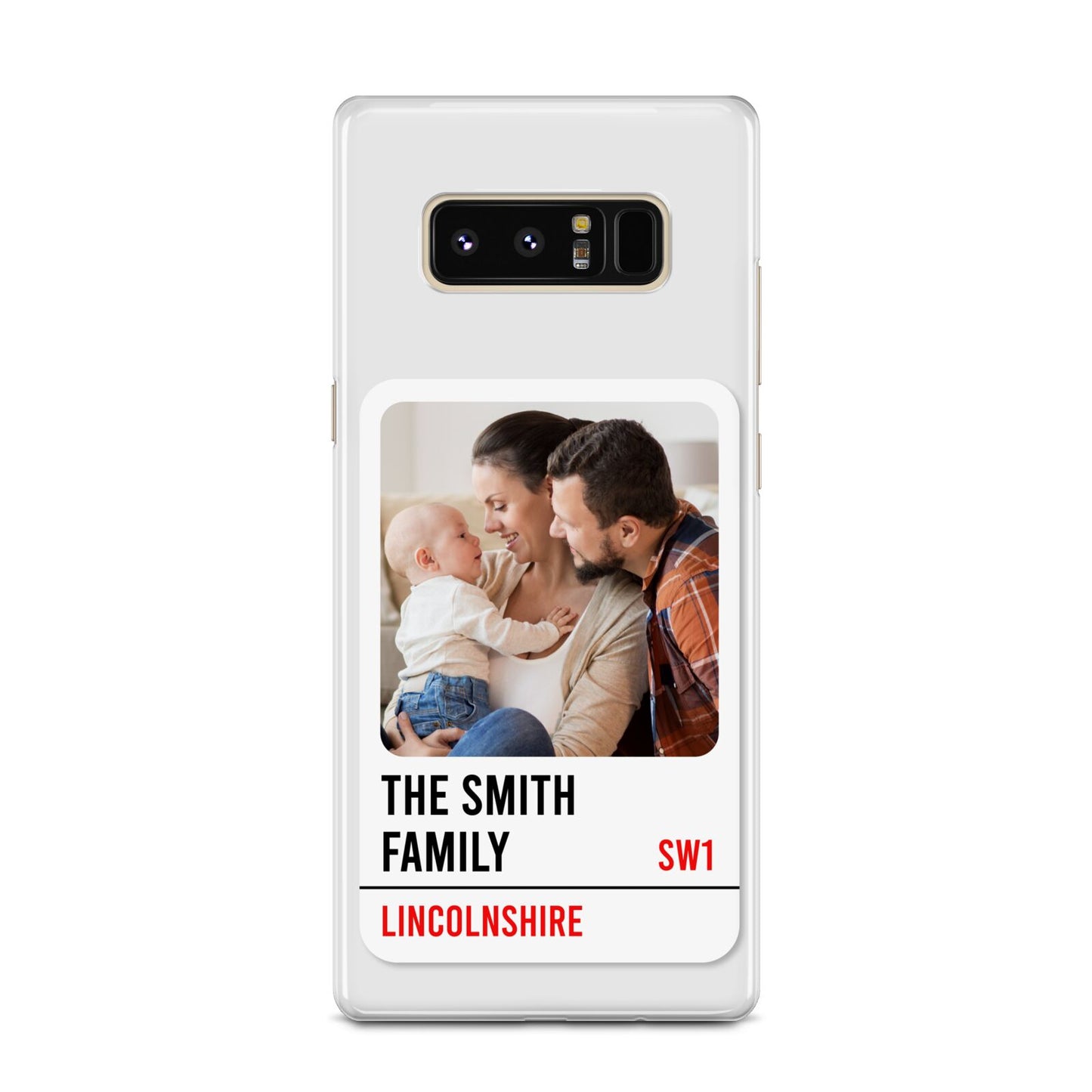 Street Sign Family Photo Upload Samsung Galaxy Note 8 Case