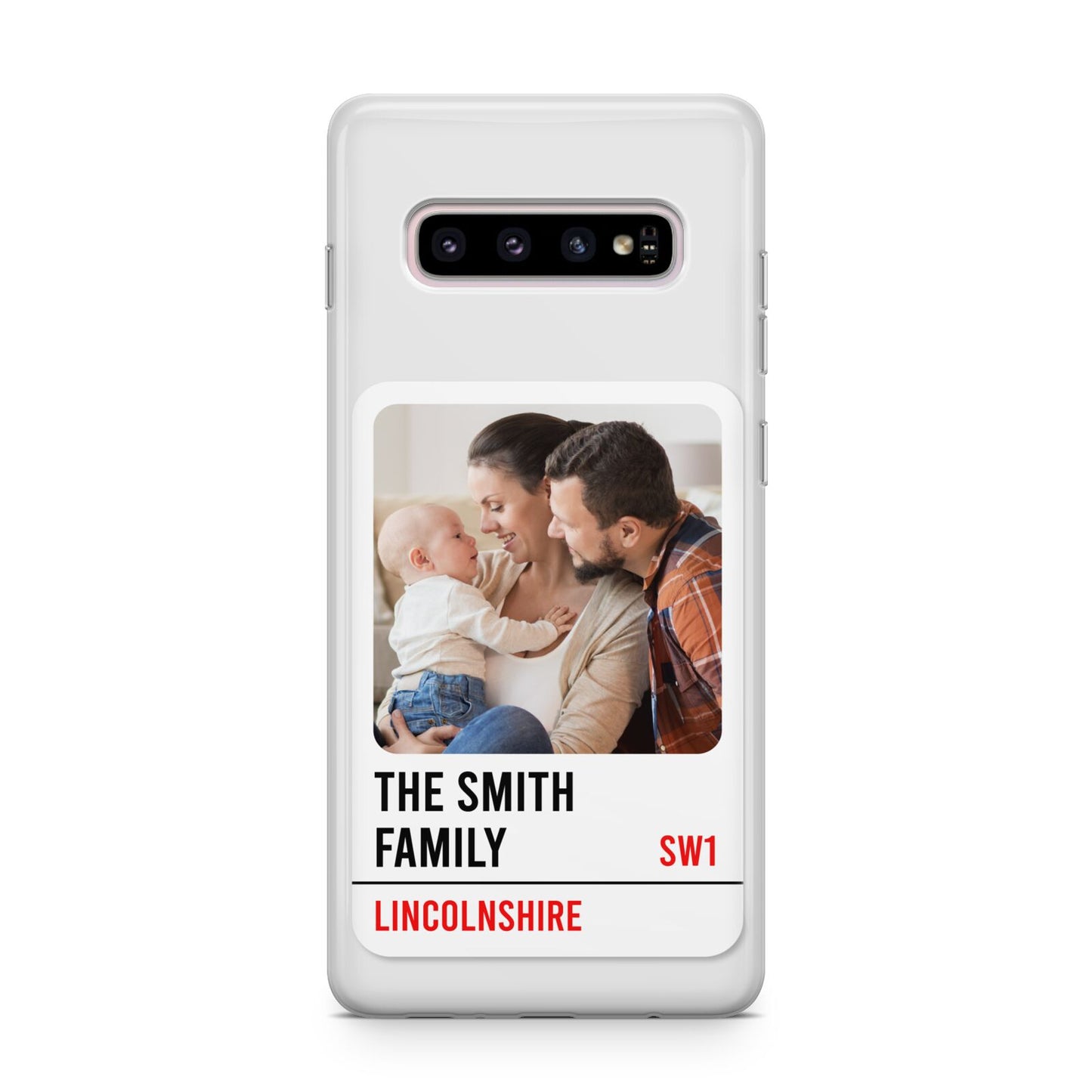 Street Sign Family Photo Upload Samsung Galaxy S10 Plus Case