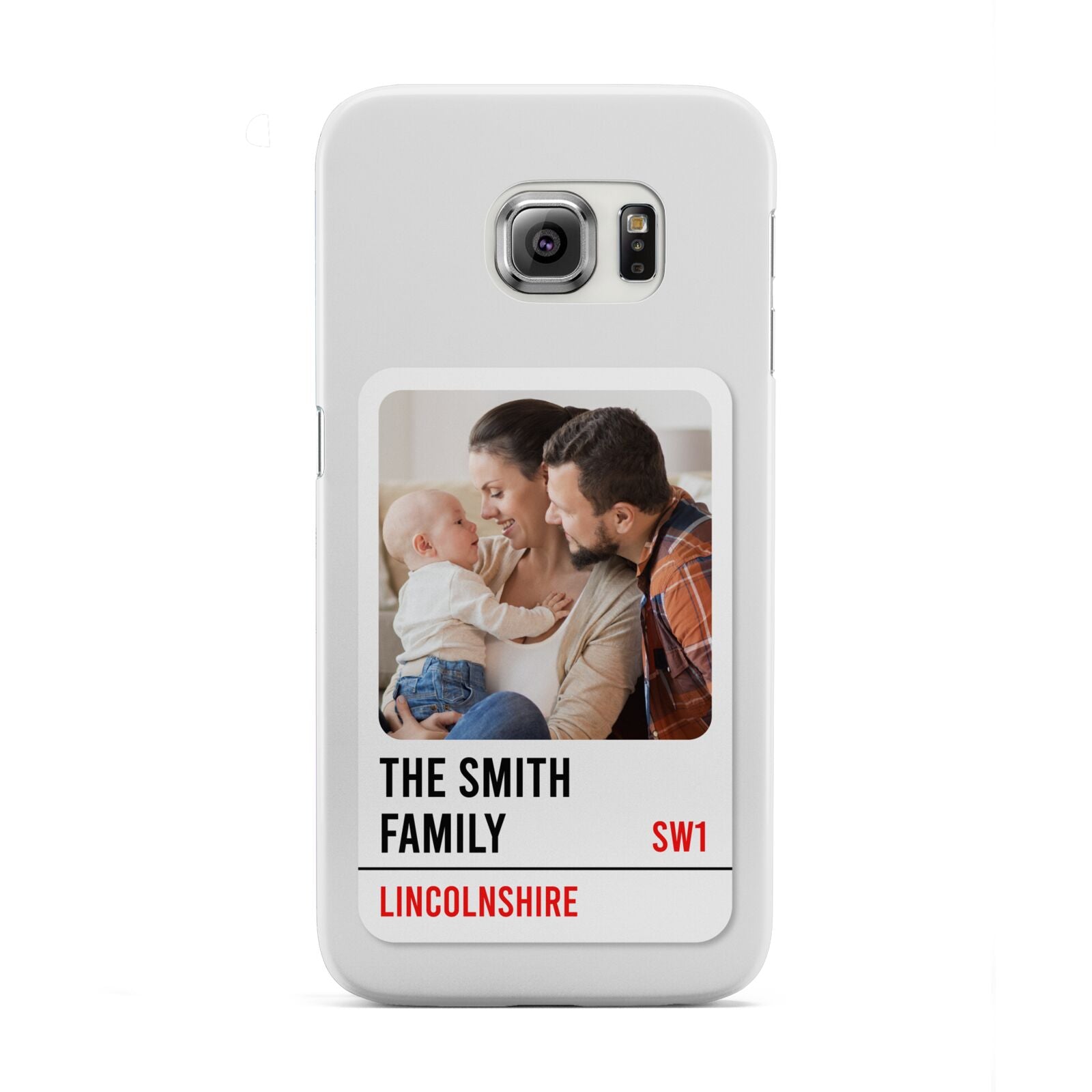 Street Sign Family Photo Upload Samsung Galaxy S6 Edge Case