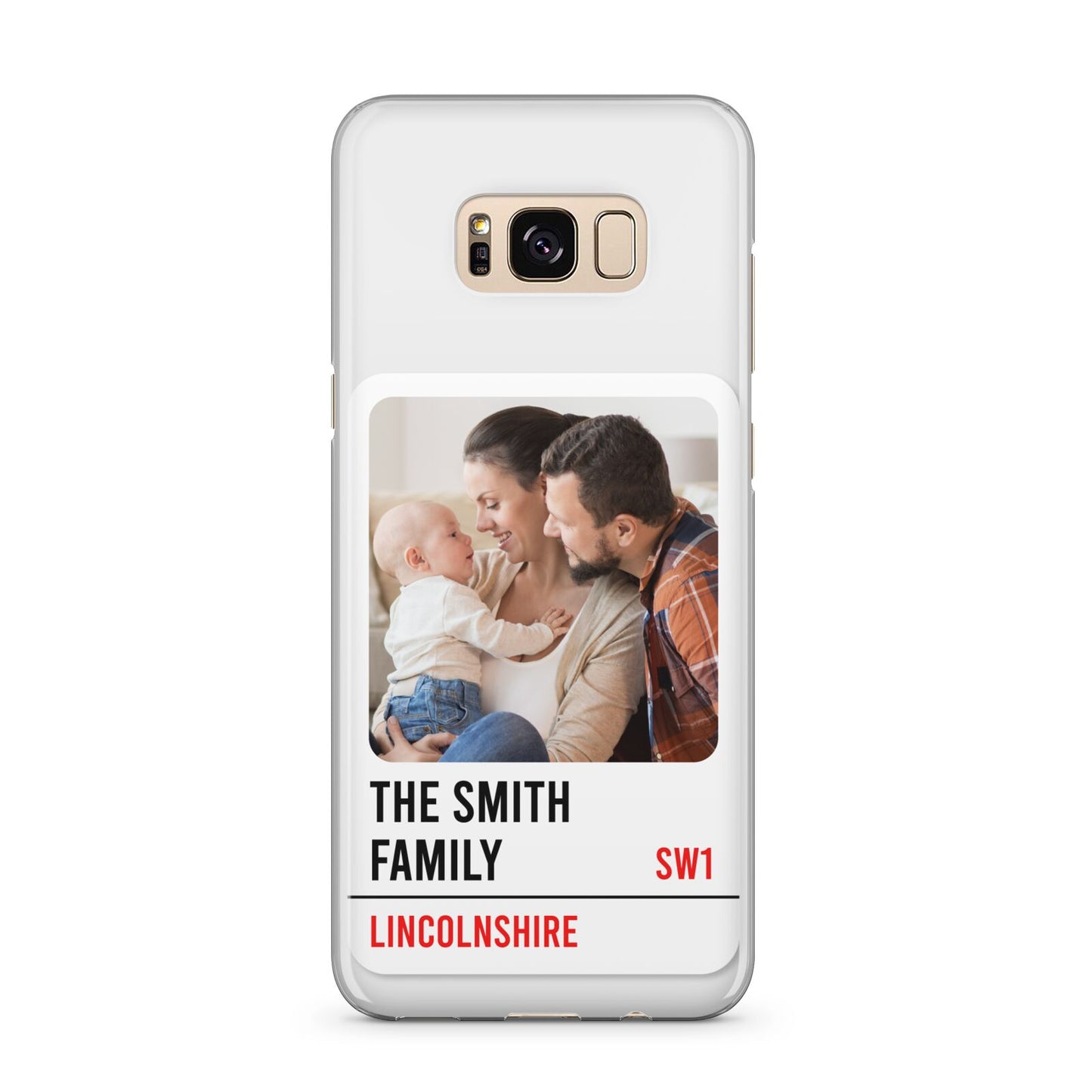 Street Sign Family Photo Upload Samsung Galaxy S8 Plus Case