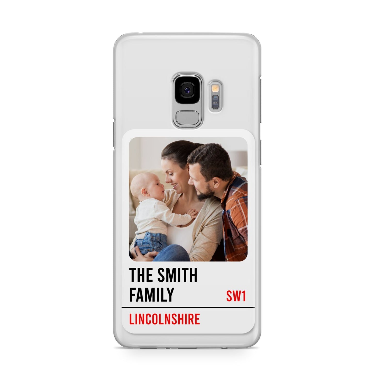 Street Sign Family Photo Upload Samsung Galaxy S9 Case