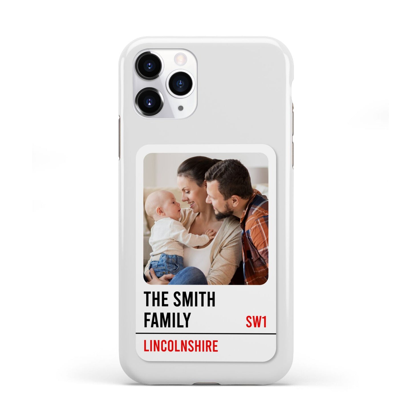 Street Sign Family Photo Upload iPhone 11 Pro 3D Tough Case