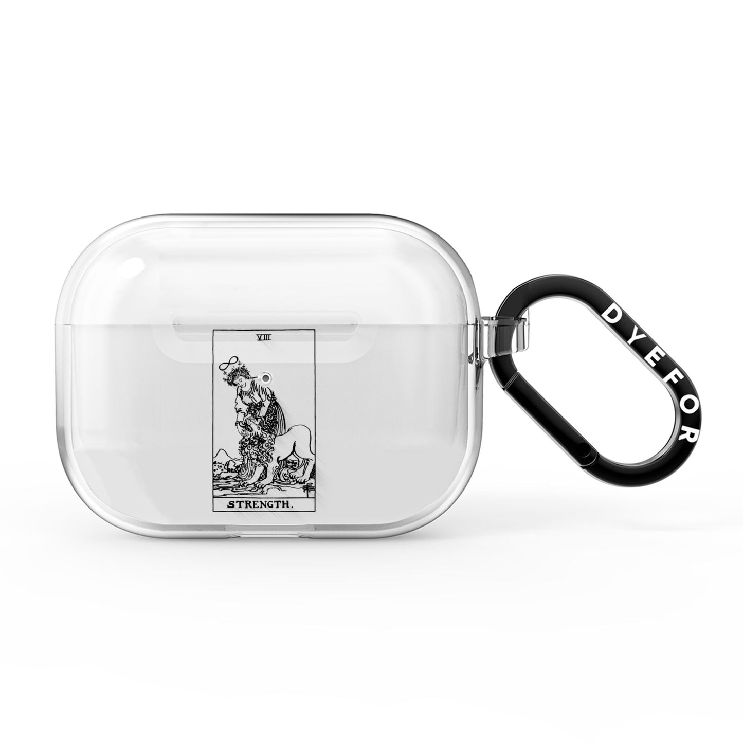 Strength Monochrome Tarot Card AirPods Pro Clear Case