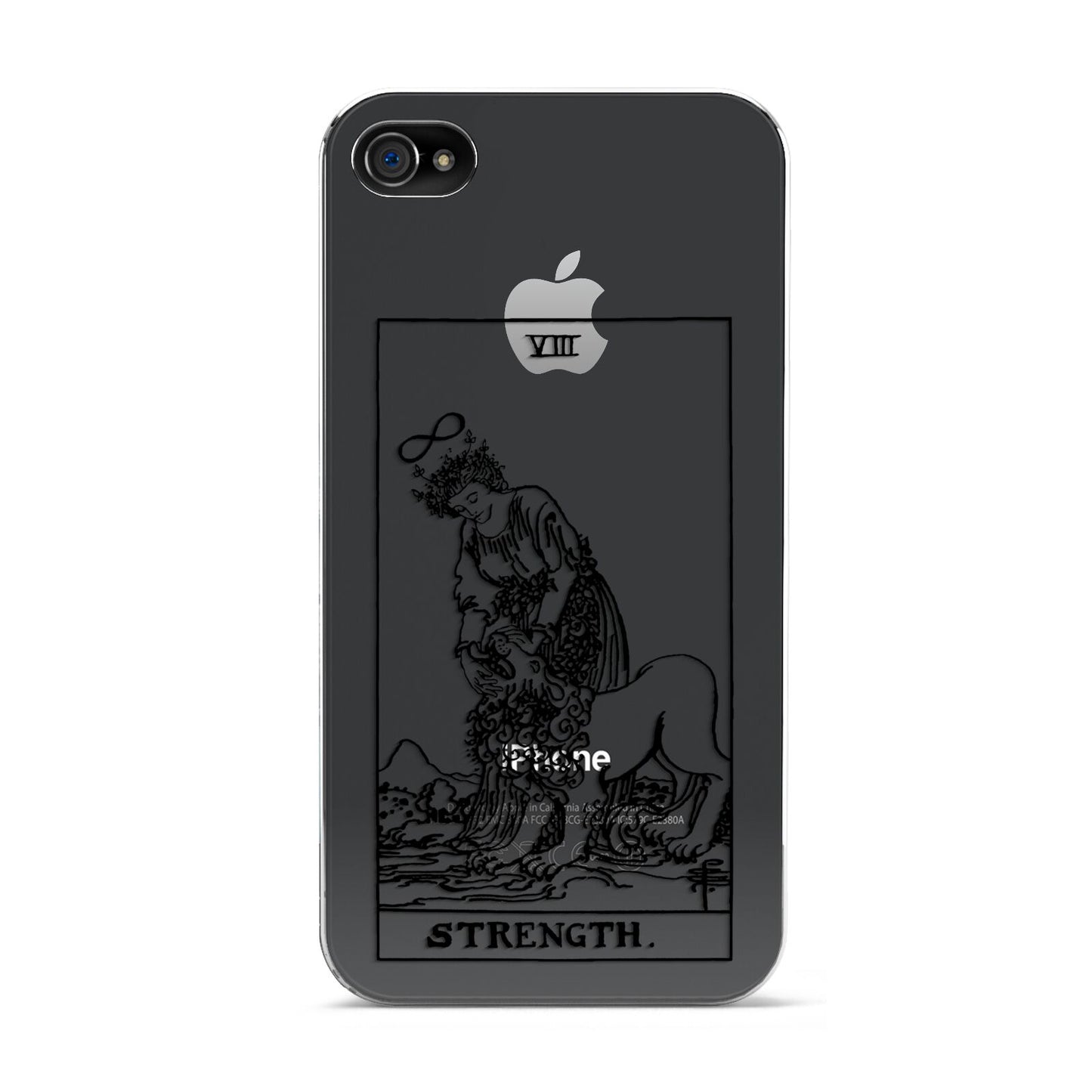 Strength Monochrome Tarot Card Apple iPhone 4s Case