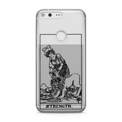 Strength Monochrome Tarot Card Google Pixel Case