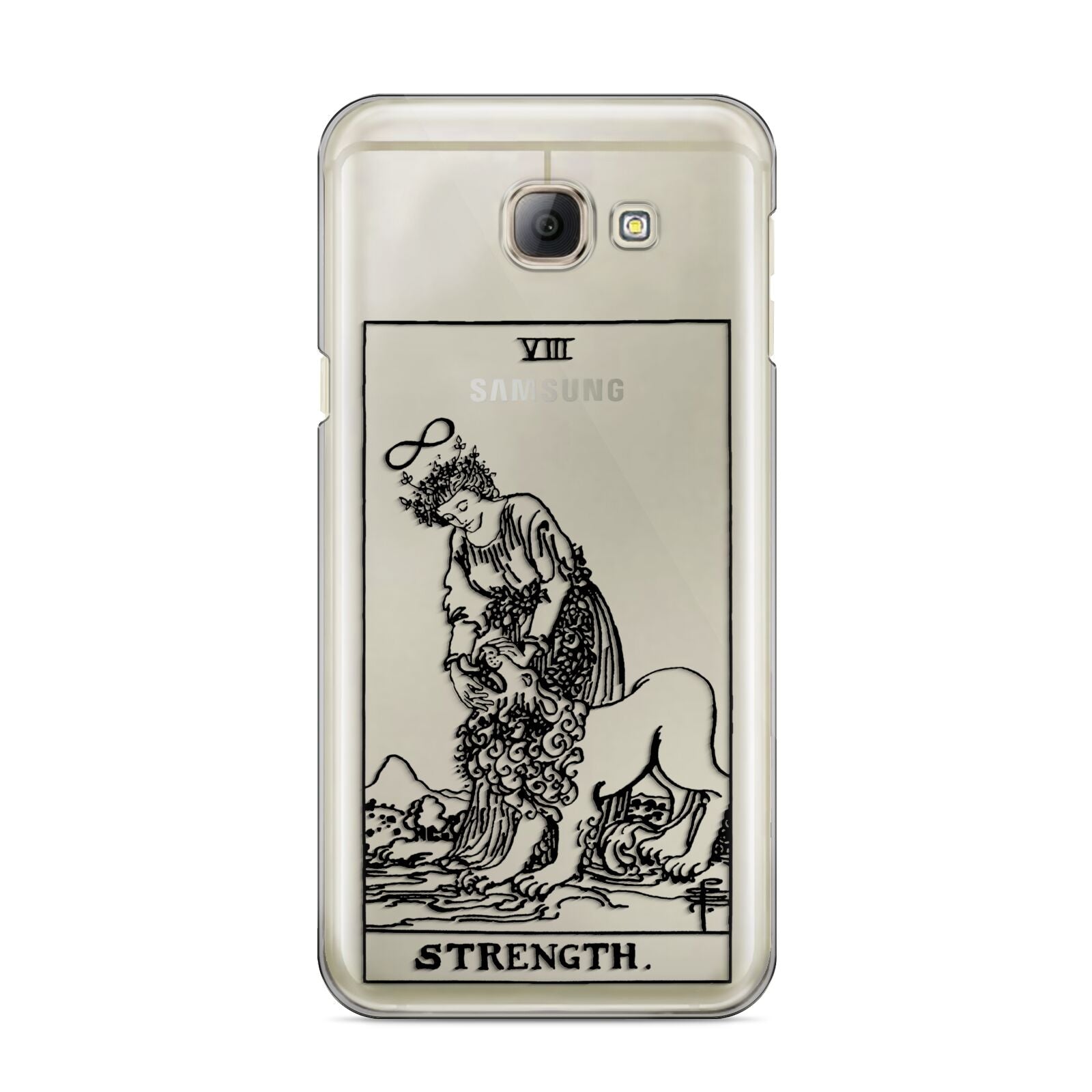 Strength Monochrome Tarot Card Samsung Galaxy A8 2016 Case