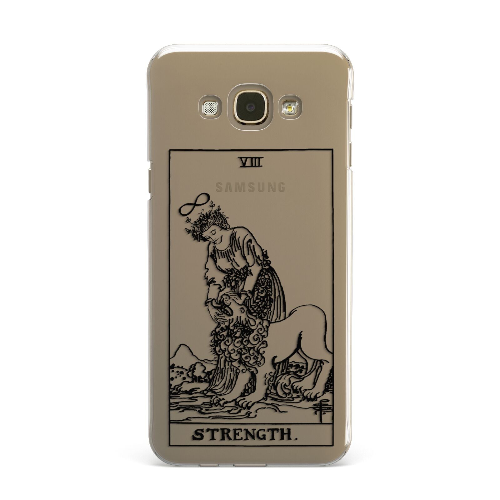 Strength Monochrome Tarot Card Samsung Galaxy A8 Case