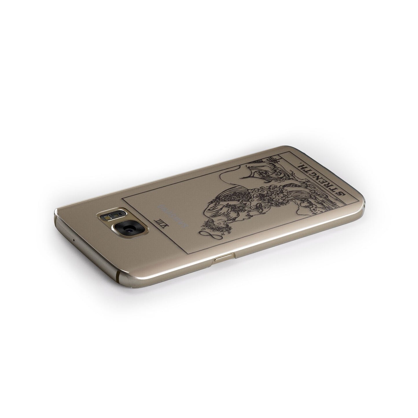 Strength Monochrome Tarot Card Samsung Galaxy Case Side Close Up