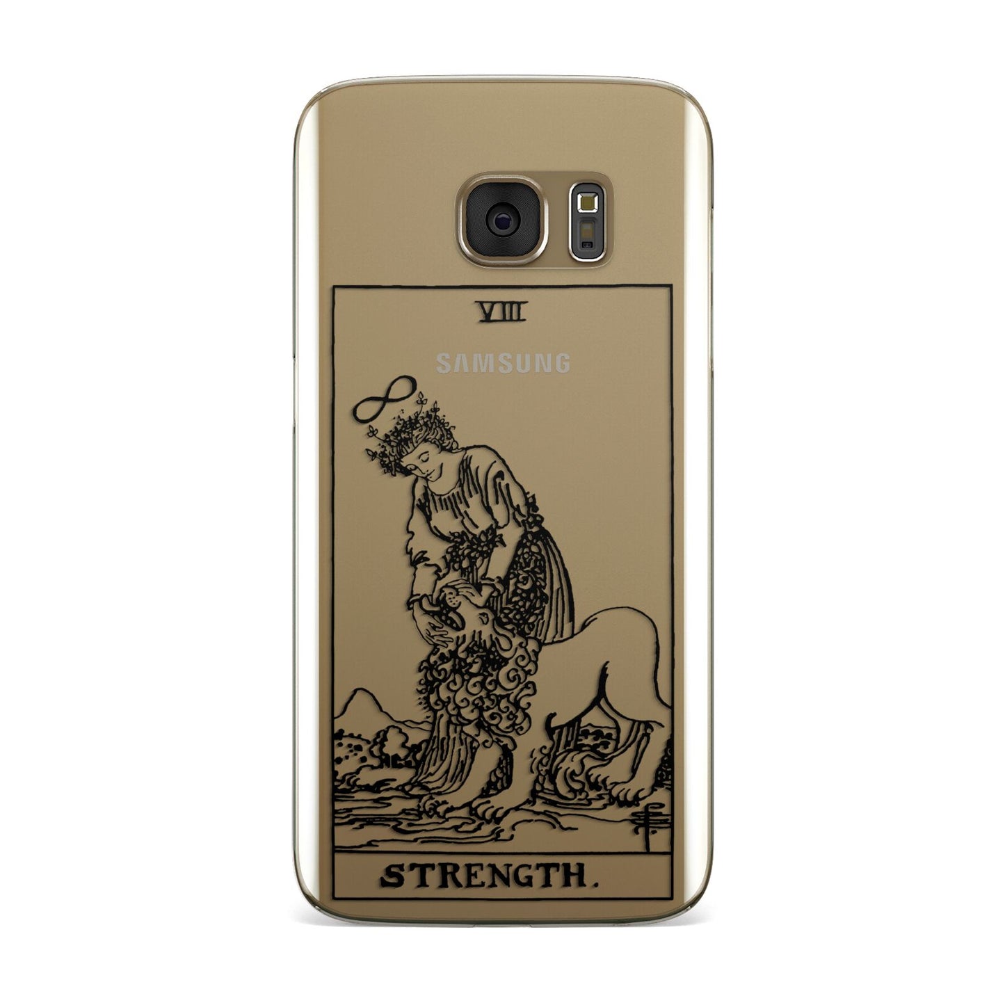 Strength Monochrome Tarot Card Samsung Galaxy Case