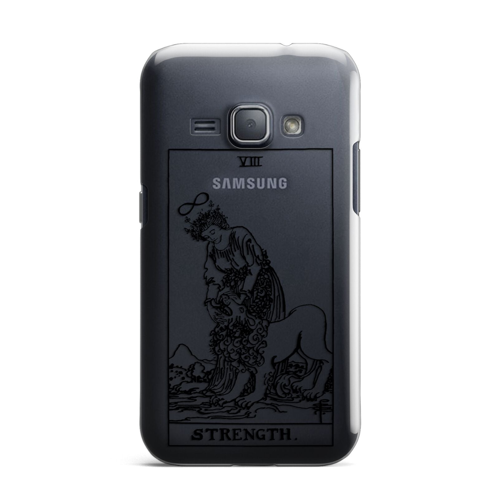 Strength Monochrome Tarot Card Samsung Galaxy J1 2016 Case