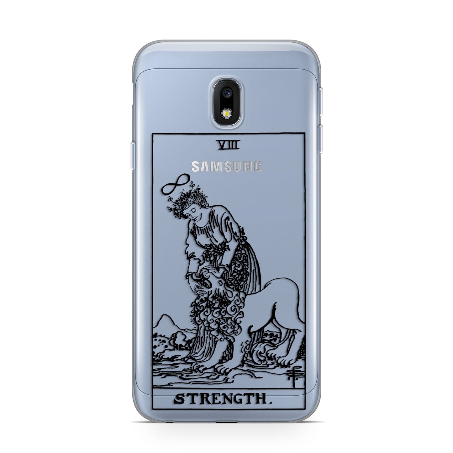 Strength Monochrome Tarot Card Samsung Galaxy J3 2017 Case