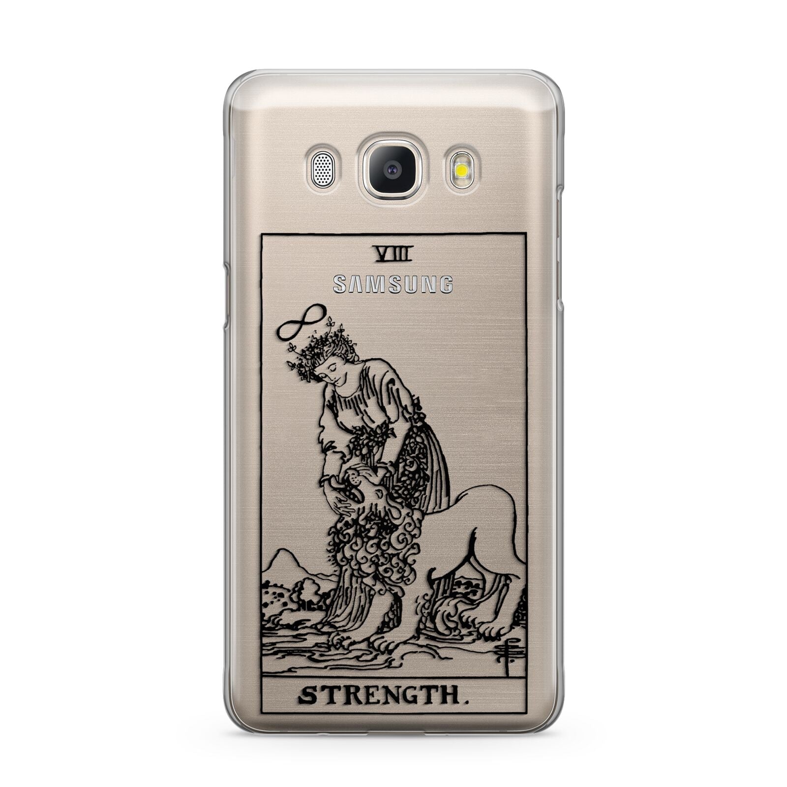 Strength Monochrome Tarot Card Samsung Galaxy J5 2016 Case