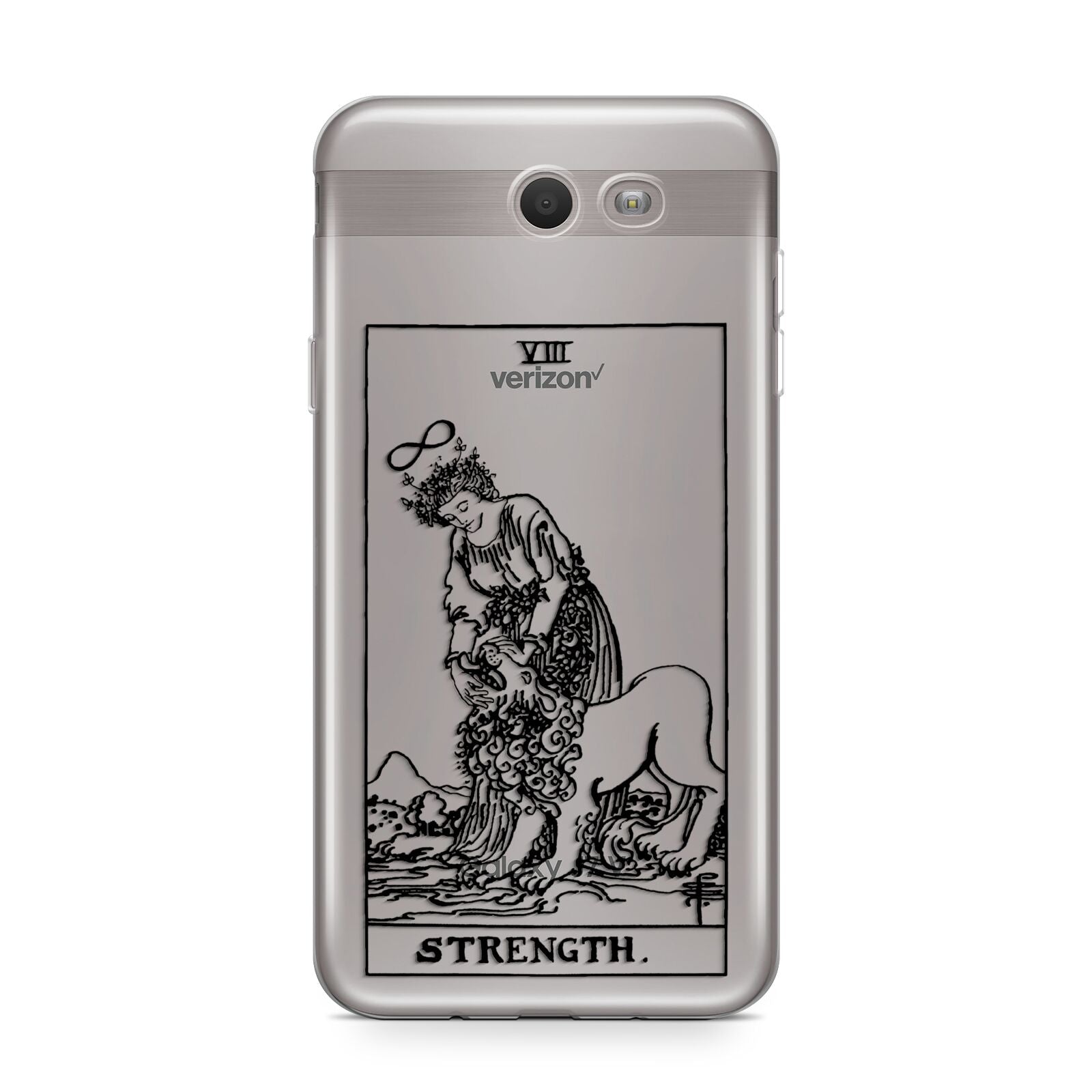 Strength Monochrome Tarot Card Samsung Galaxy J7 2017 Case