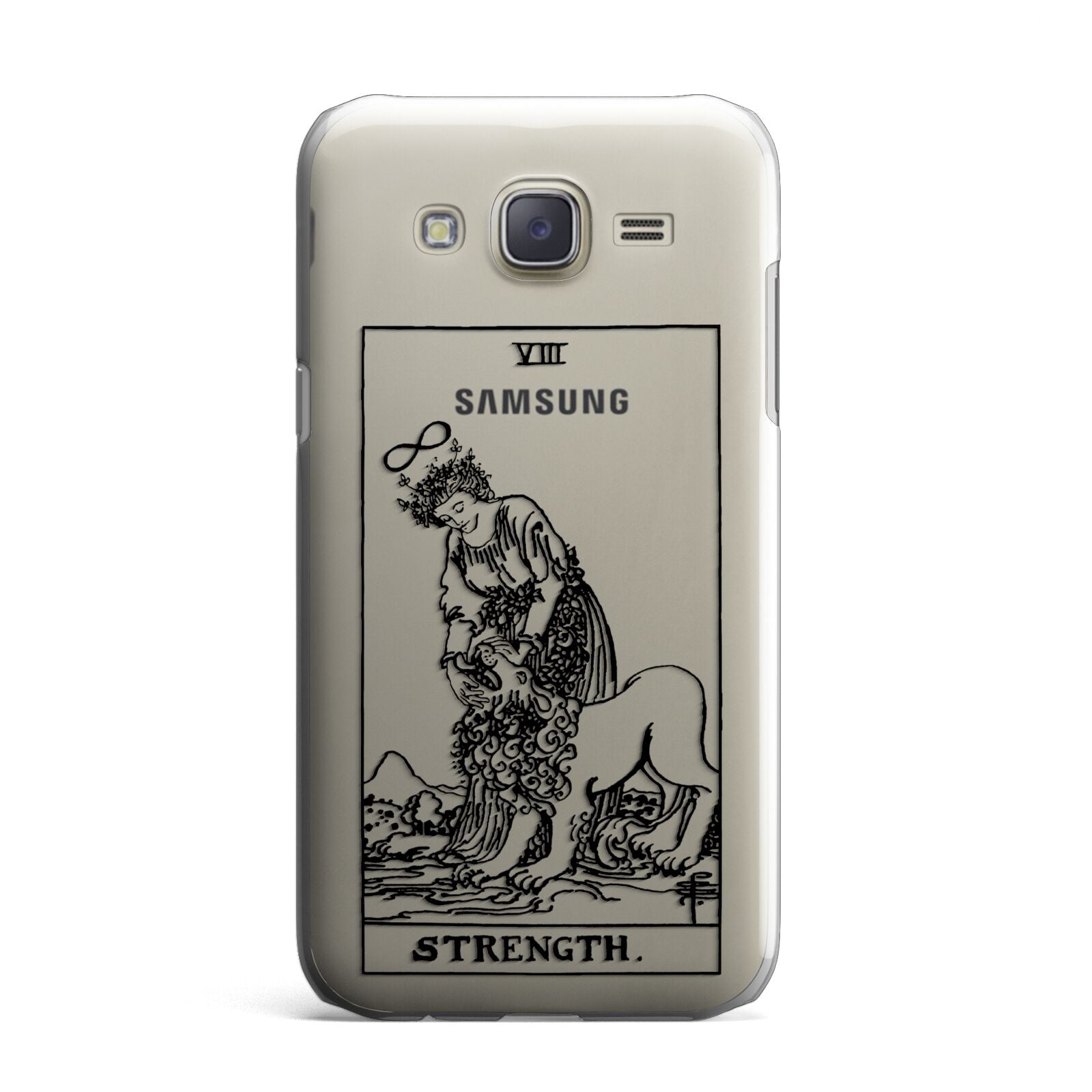 Strength Monochrome Tarot Card Samsung Galaxy J7 Case