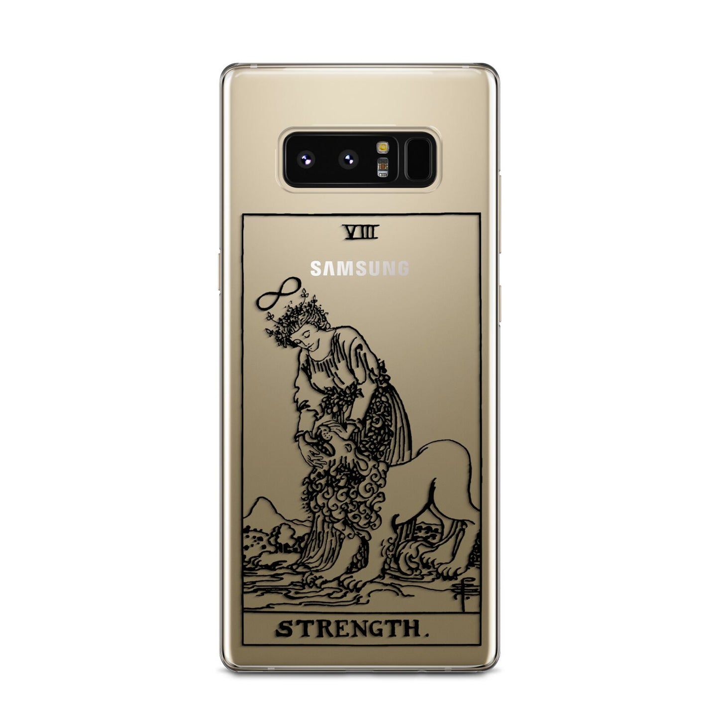 Strength Monochrome Tarot Card Samsung Galaxy Note 8 Case