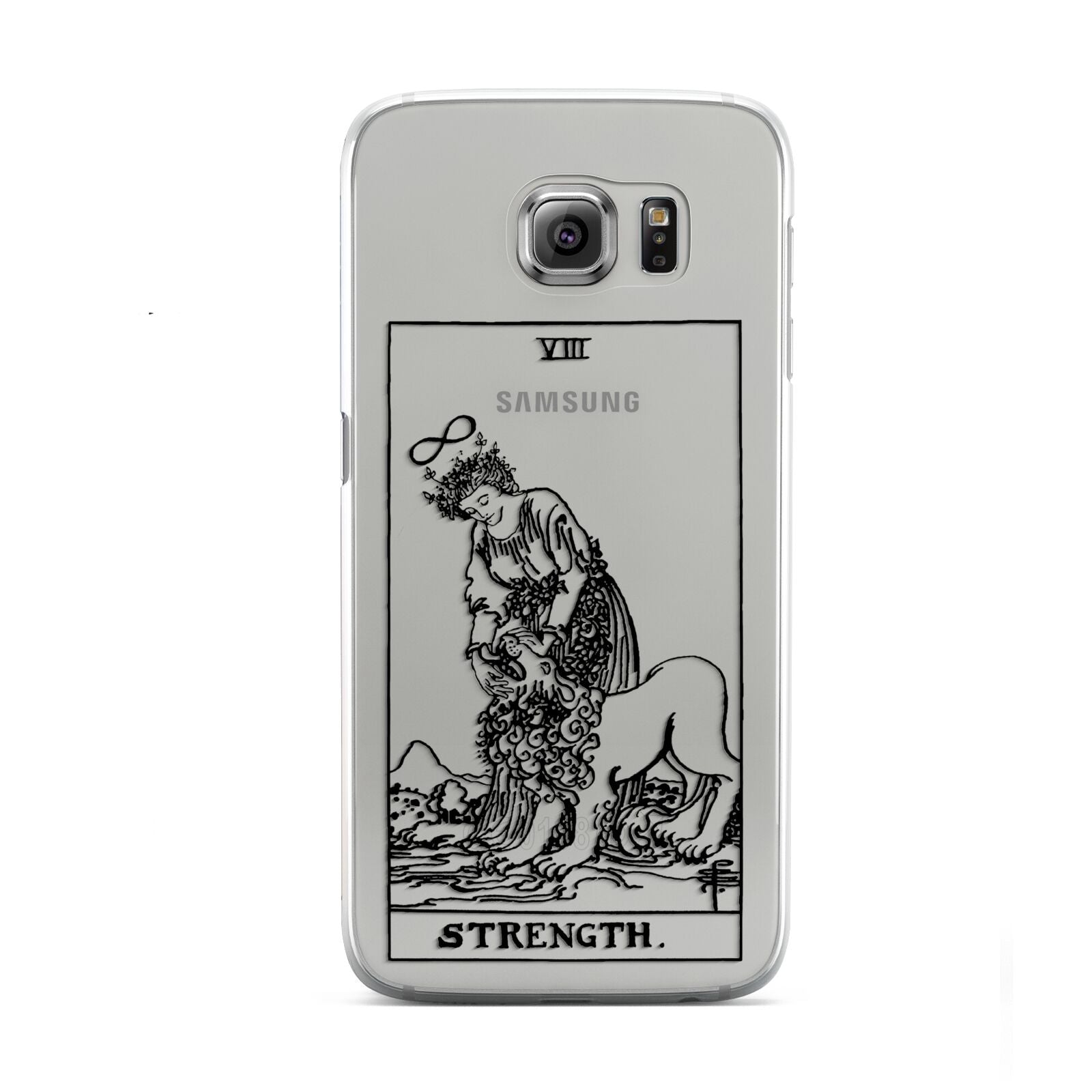 Strength Monochrome Tarot Card Samsung Galaxy S6 Case