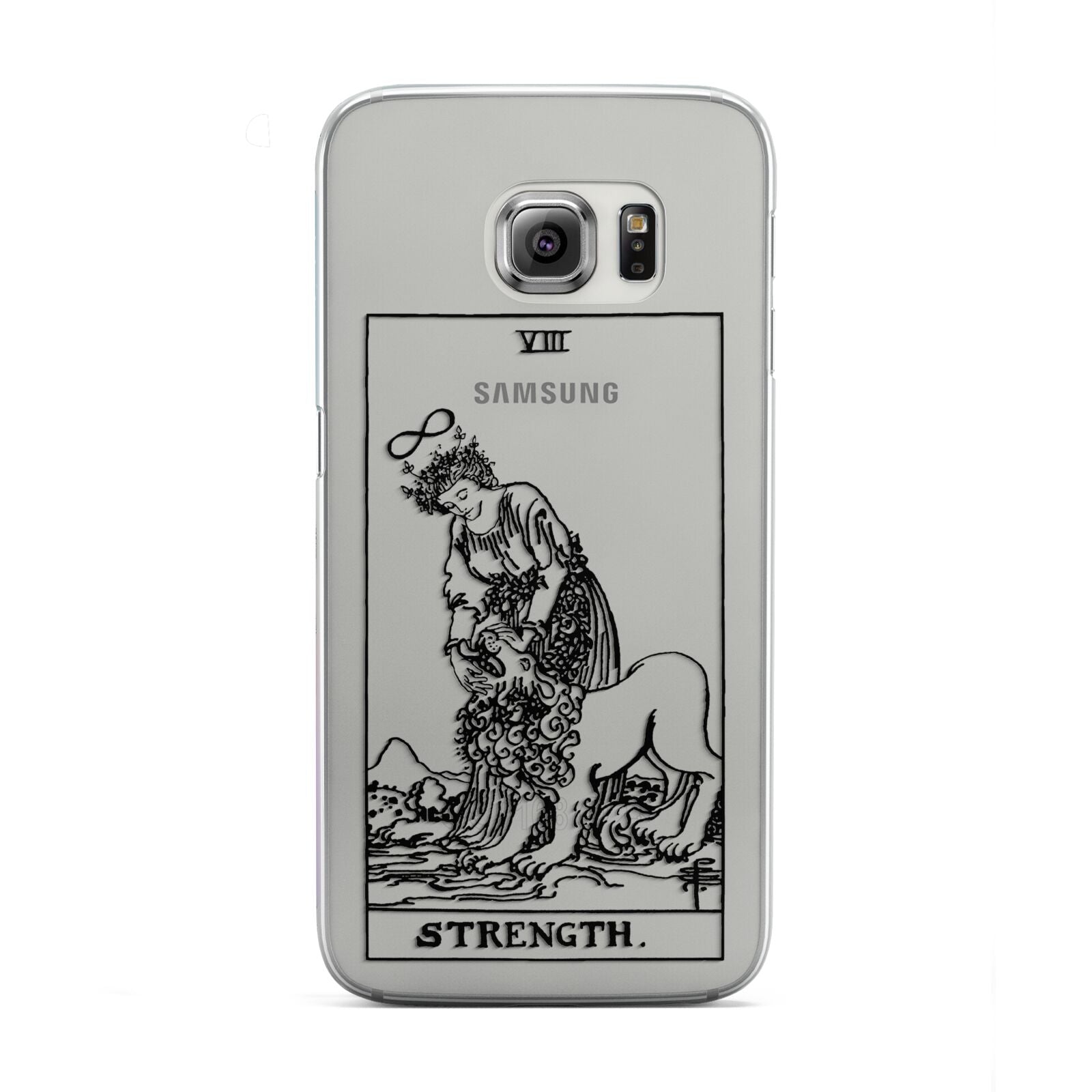 Strength Monochrome Tarot Card Samsung Galaxy S6 Edge Case