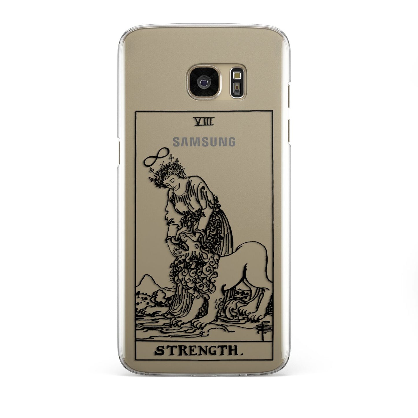 Strength Monochrome Tarot Card Samsung Galaxy S7 Edge Case