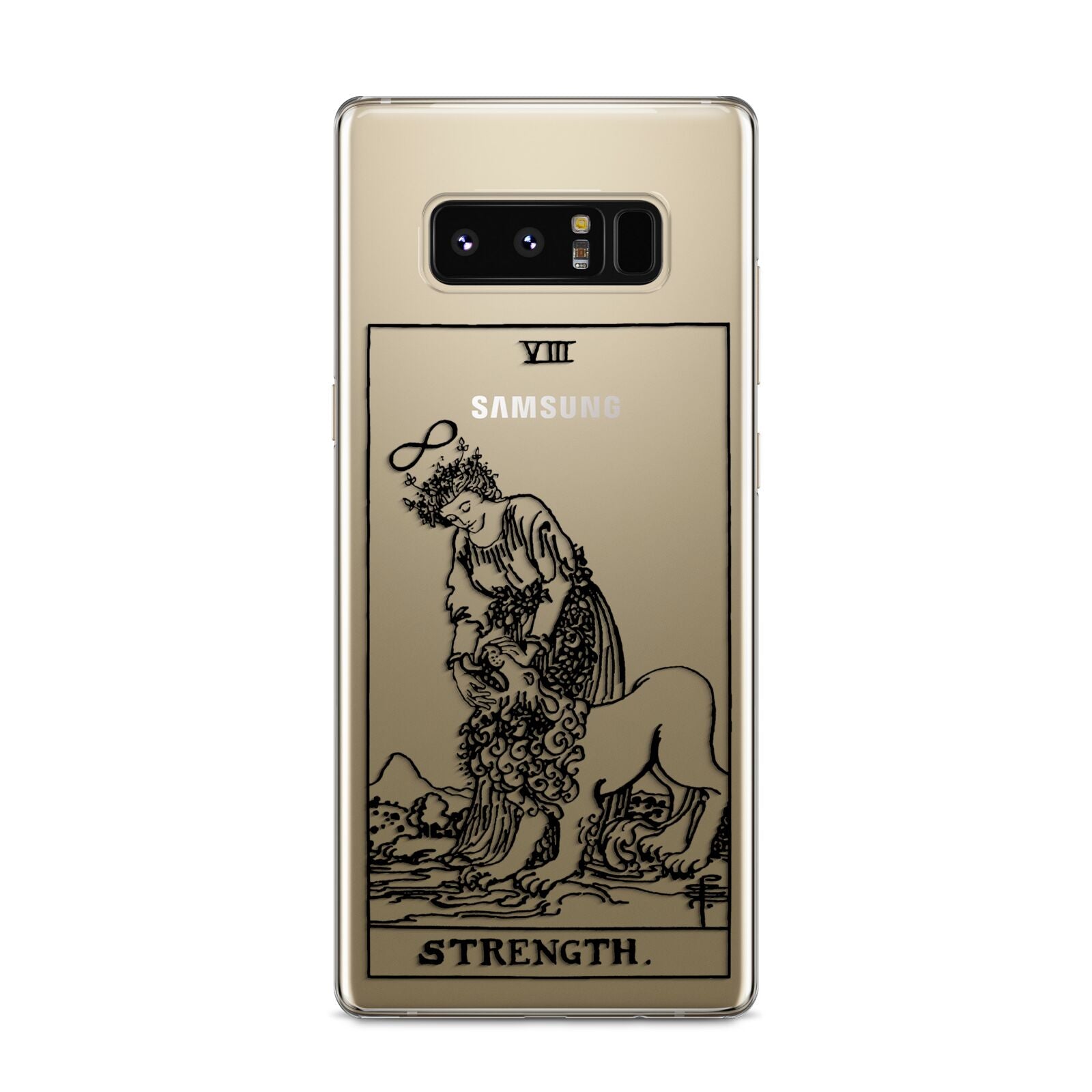 Strength Monochrome Tarot Card Samsung Galaxy S8 Case