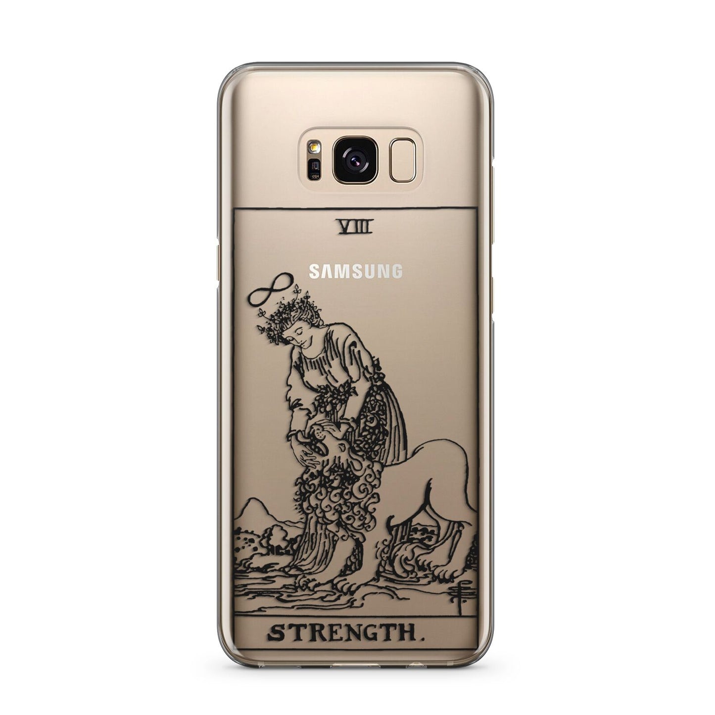 Strength Monochrome Tarot Card Samsung Galaxy S8 Plus Case