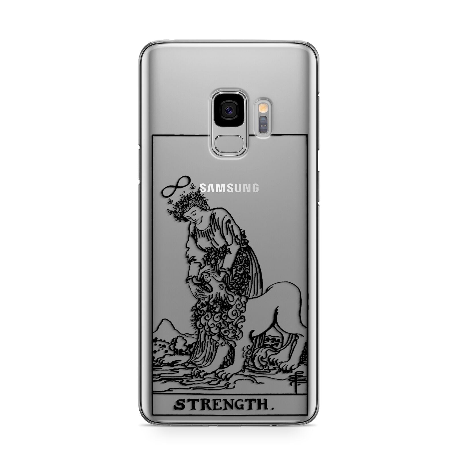 Strength Monochrome Tarot Card Samsung Galaxy S9 Case