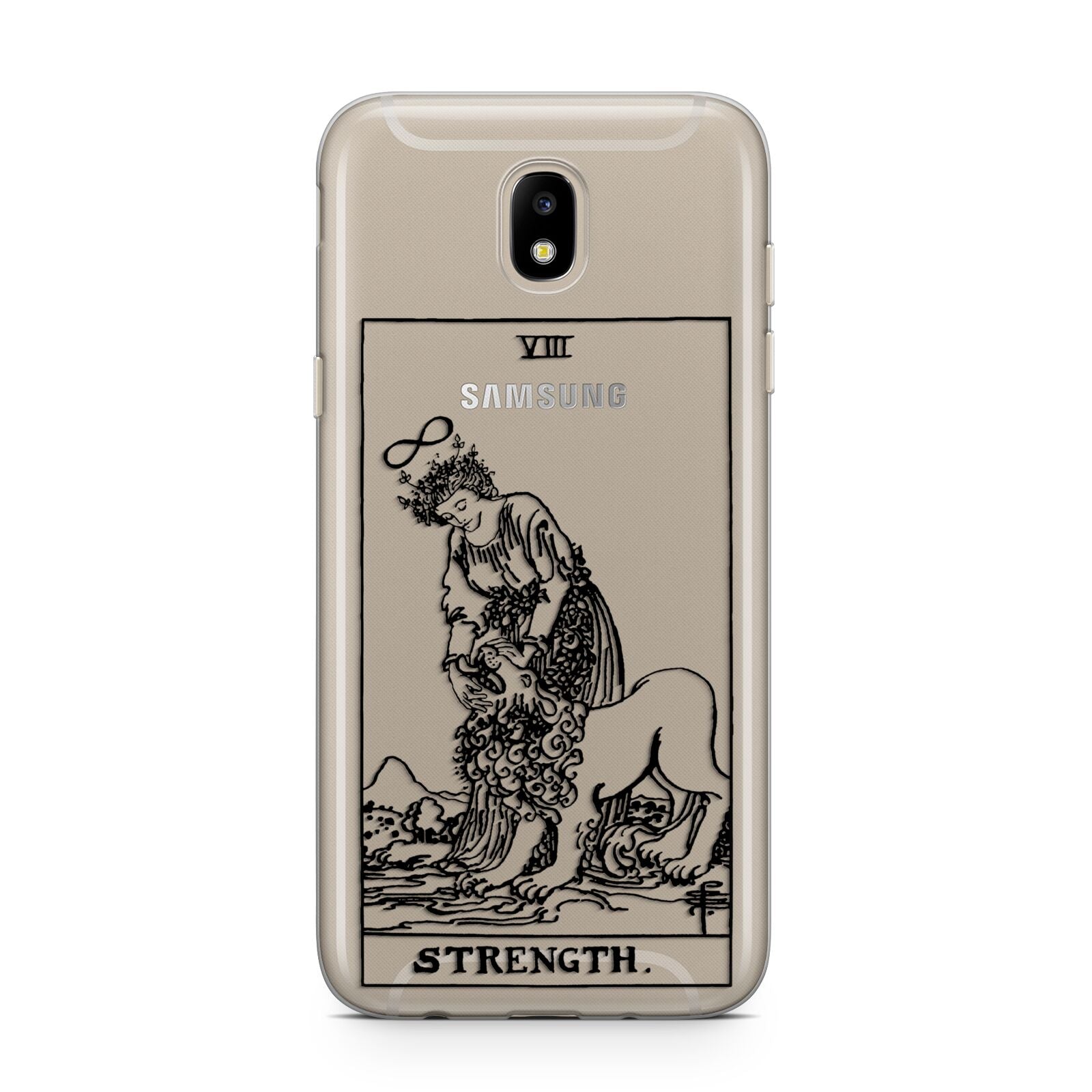 Strength Monochrome Tarot Card Samsung J5 2017 Case