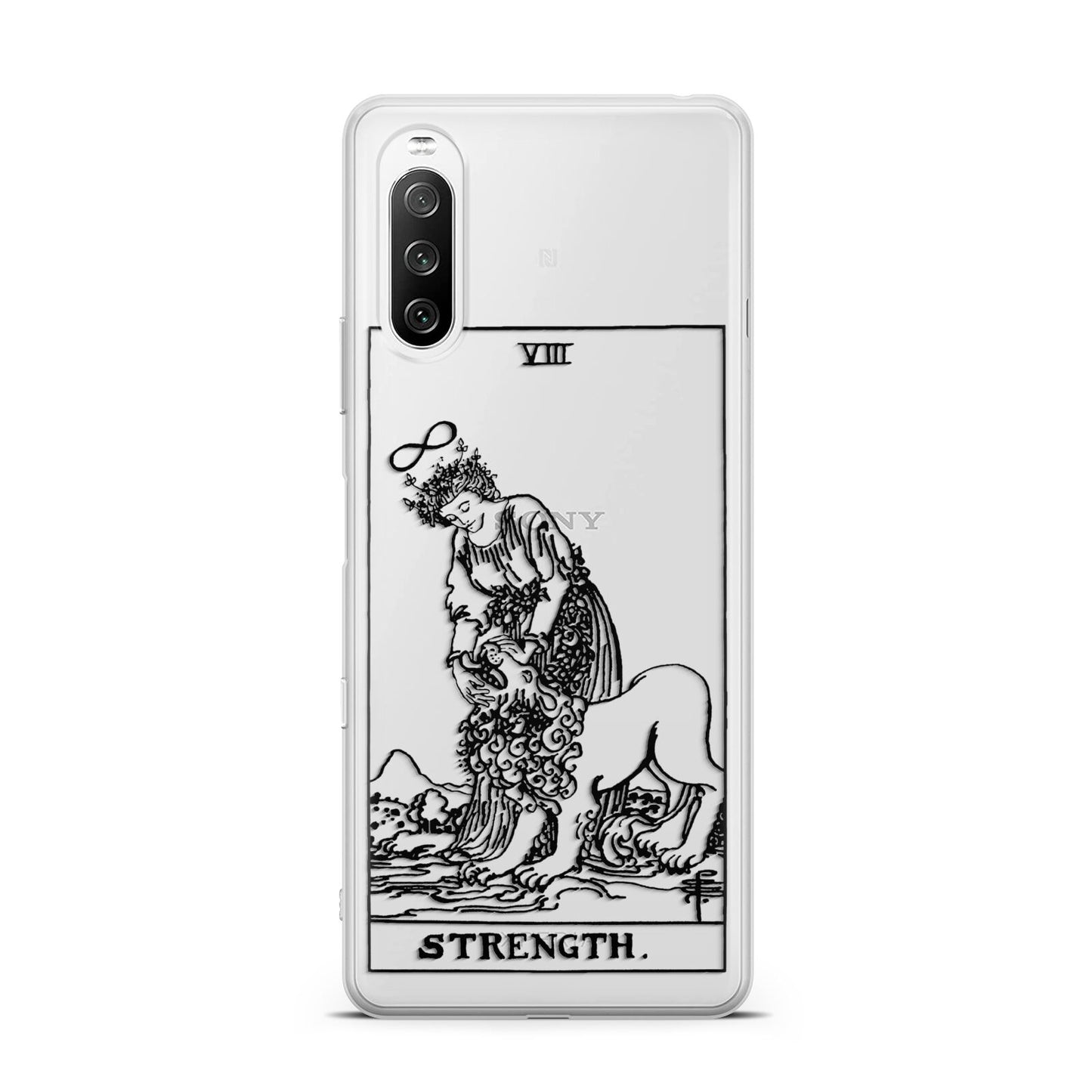 Strength Monochrome Tarot Card Sony Xperia 10 III Case