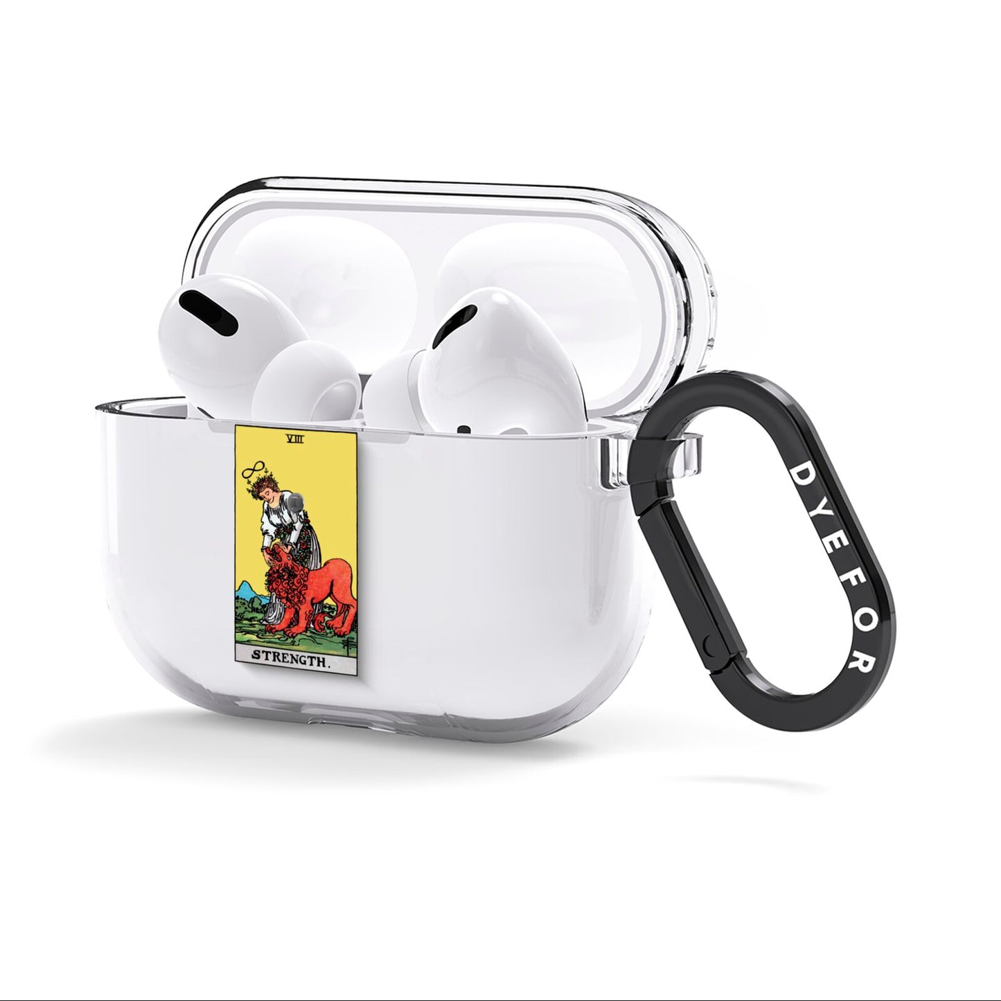 Strength Tarot Card AirPods Clear Case 3rd Gen Side Image