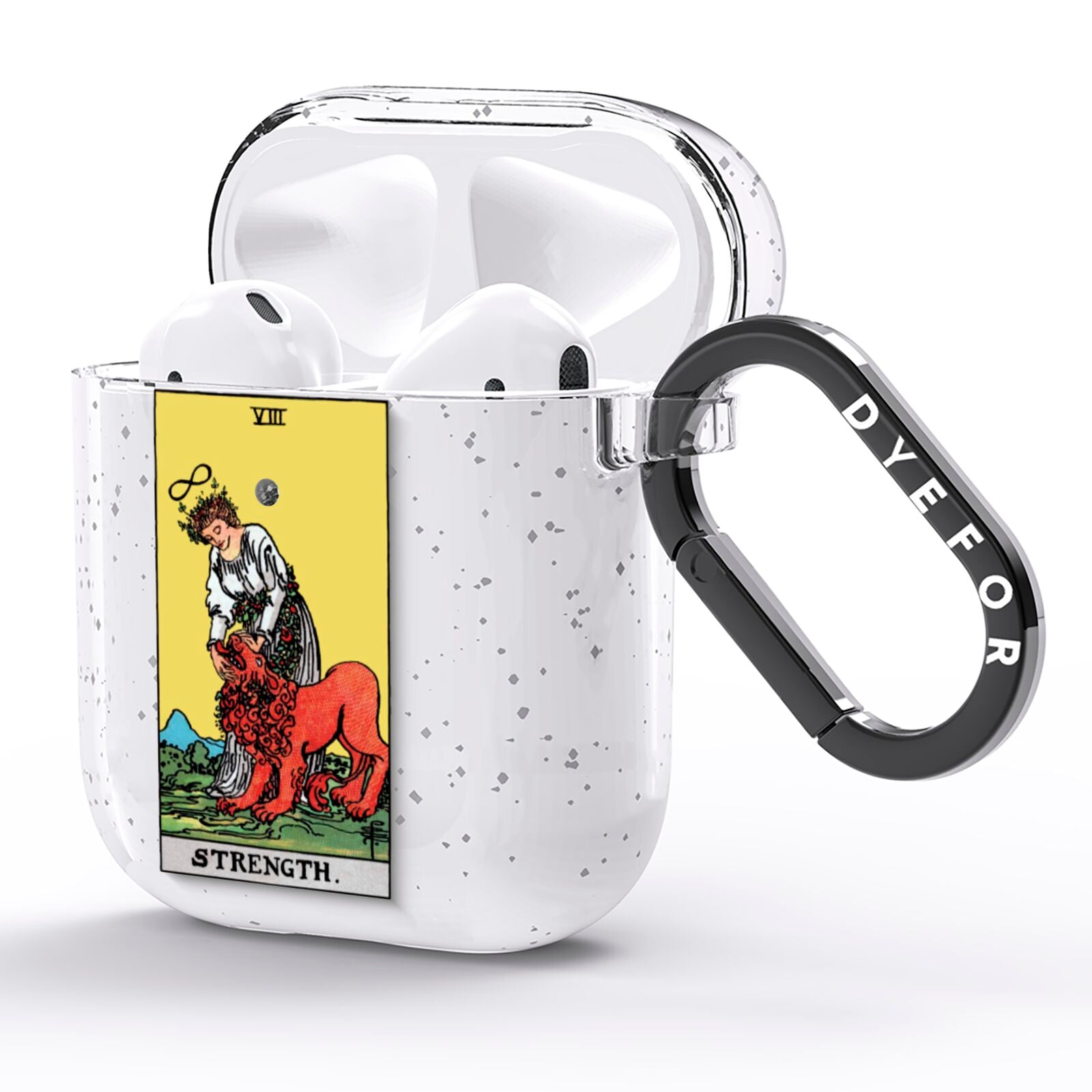 Strength Tarot Card AirPods Glitter Case Side Image