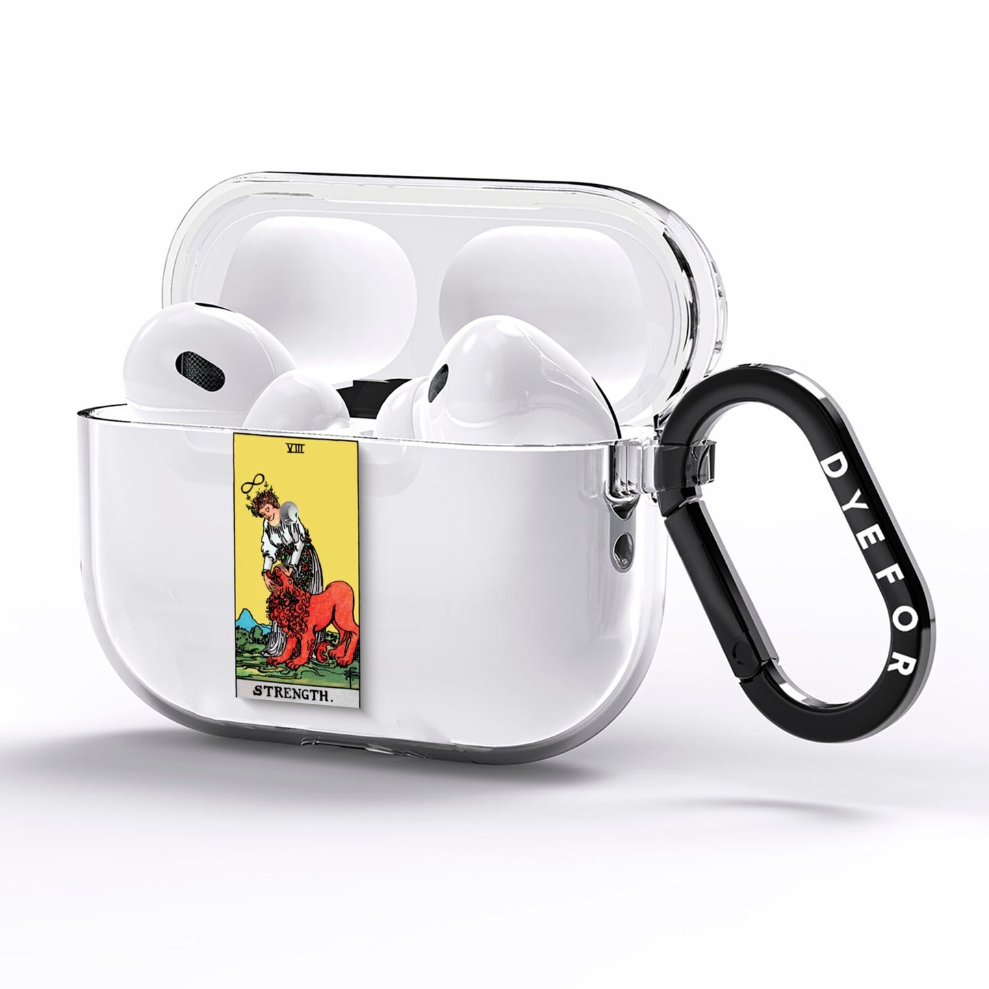 Strength Tarot Card AirPods Pro Clear Case Side Image