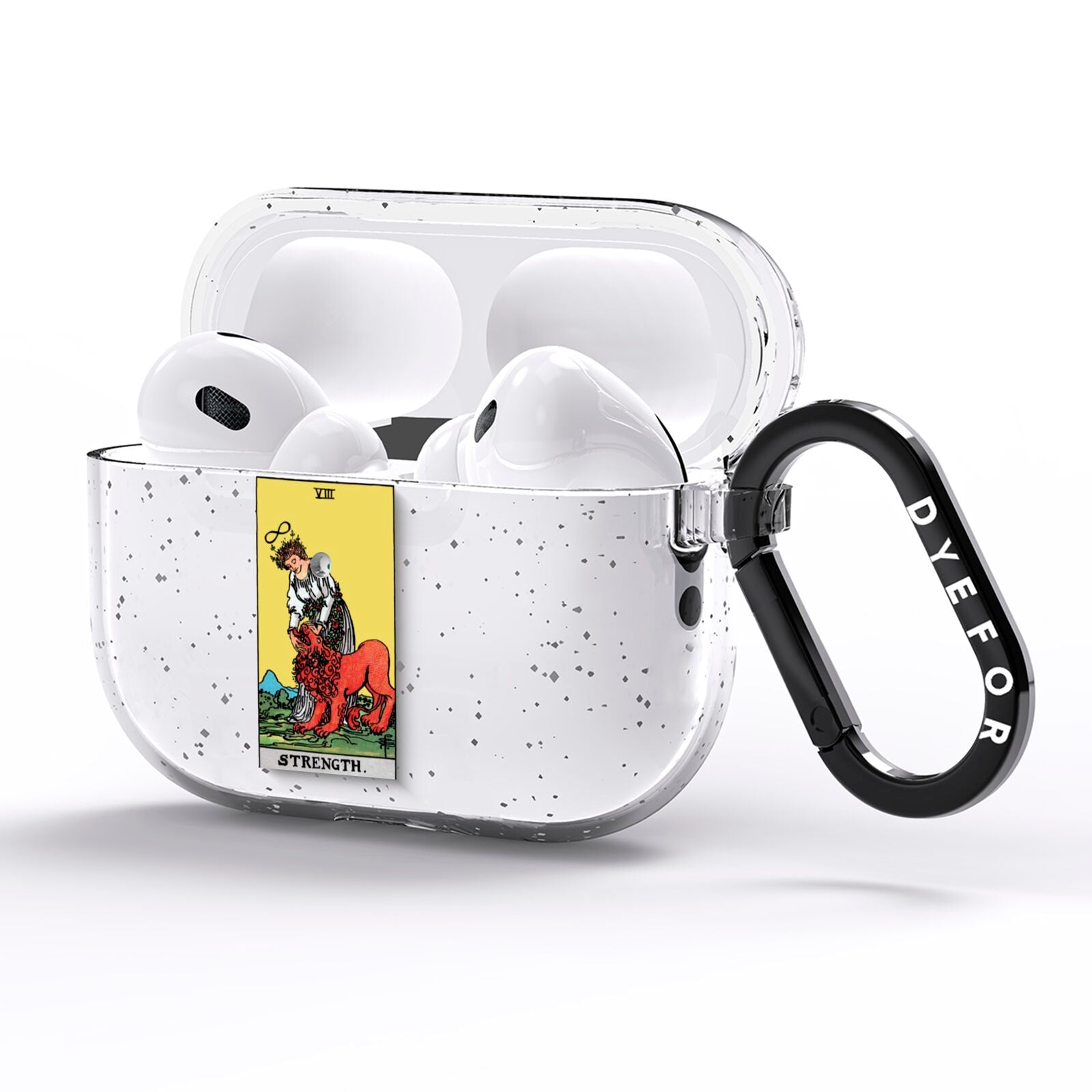 Strength Tarot Card AirPods Pro Glitter Case Side Image