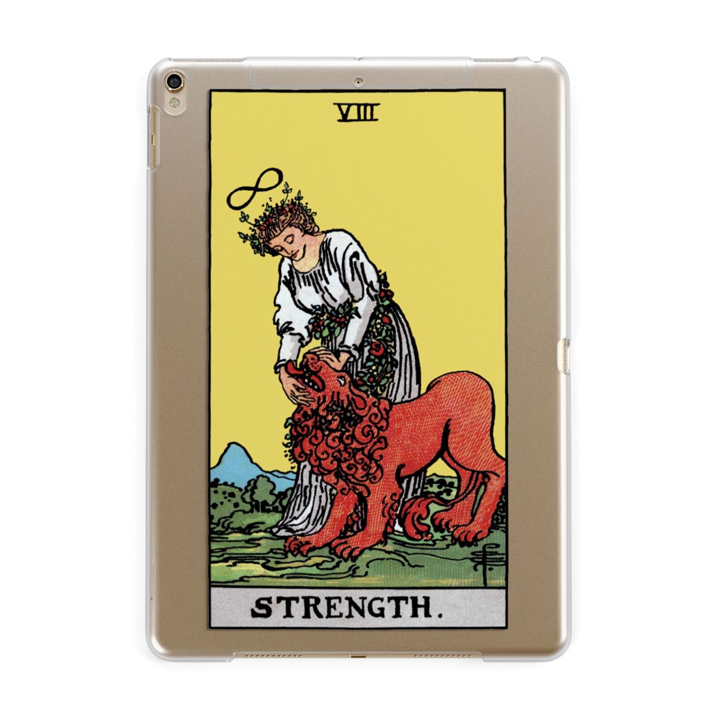 Strength Tarot Card Apple iPad Gold Case