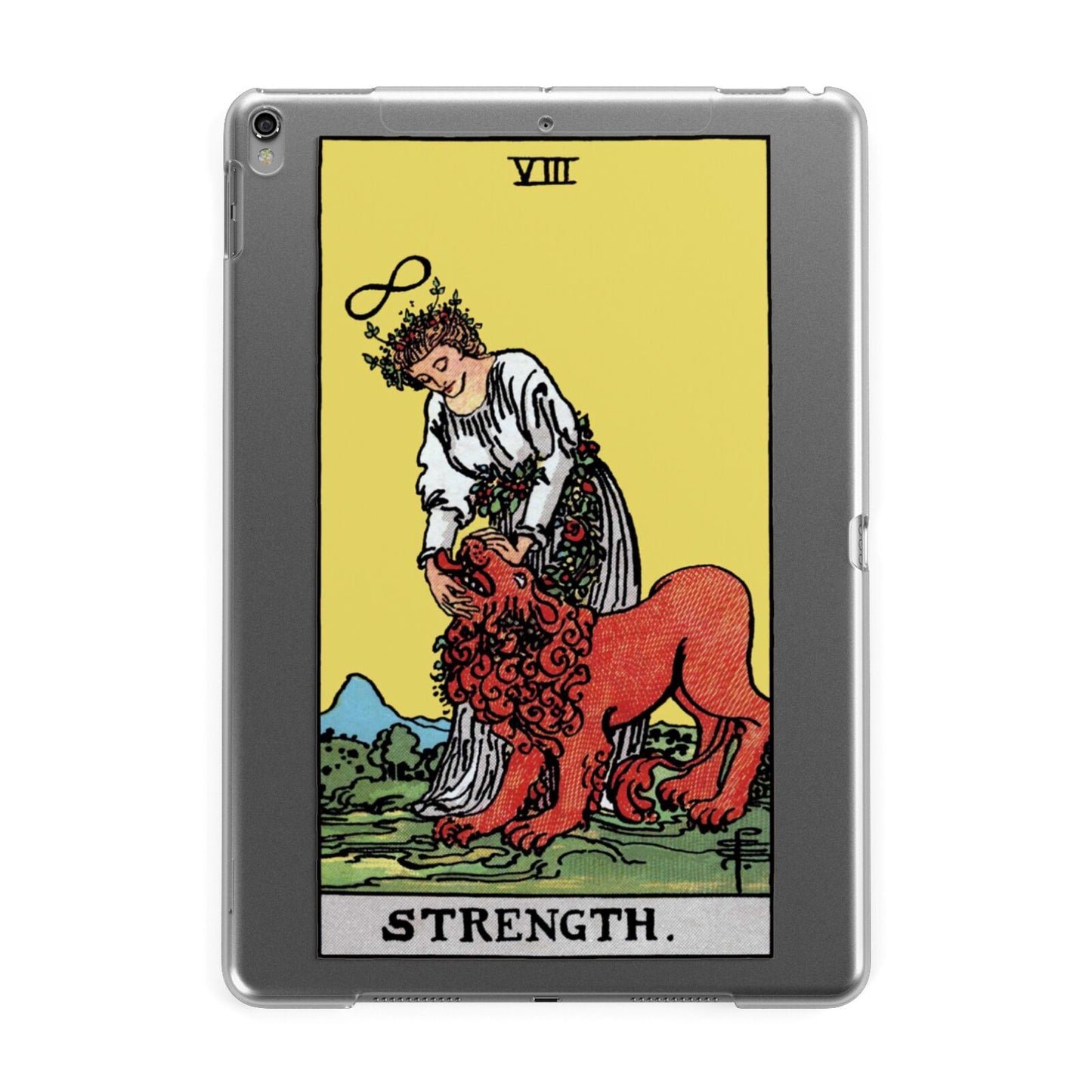 Strength Tarot Card Apple iPad Grey Case