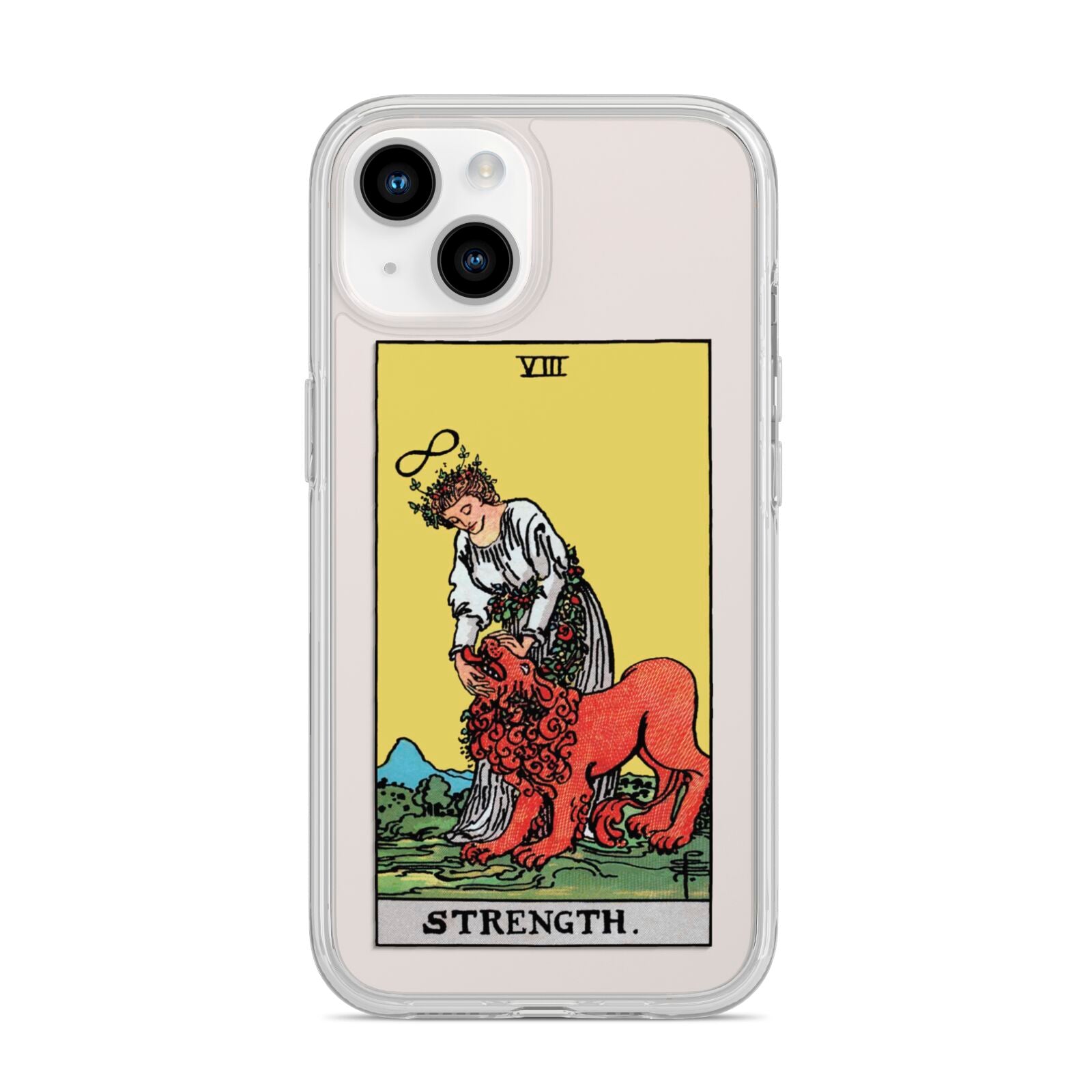 Strength Tarot Card iPhone 14 Clear Tough Case Starlight