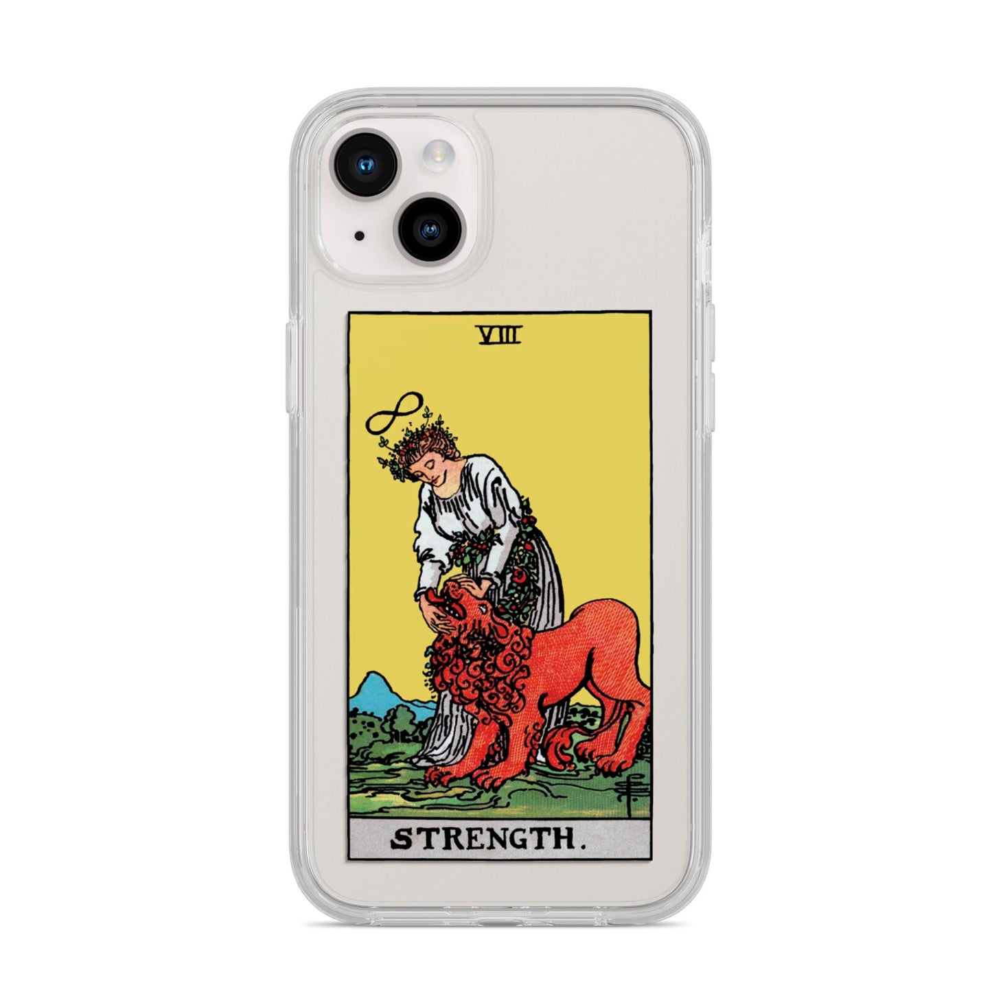 Strength Tarot Card iPhone 14 Plus Clear Tough Case Starlight