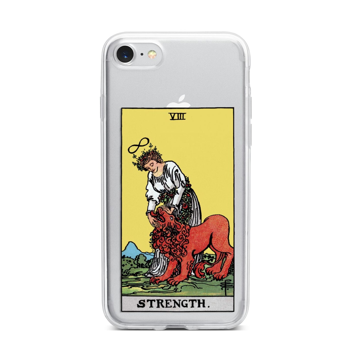 Strength Tarot Card iPhone 7 Bumper Case on Silver iPhone