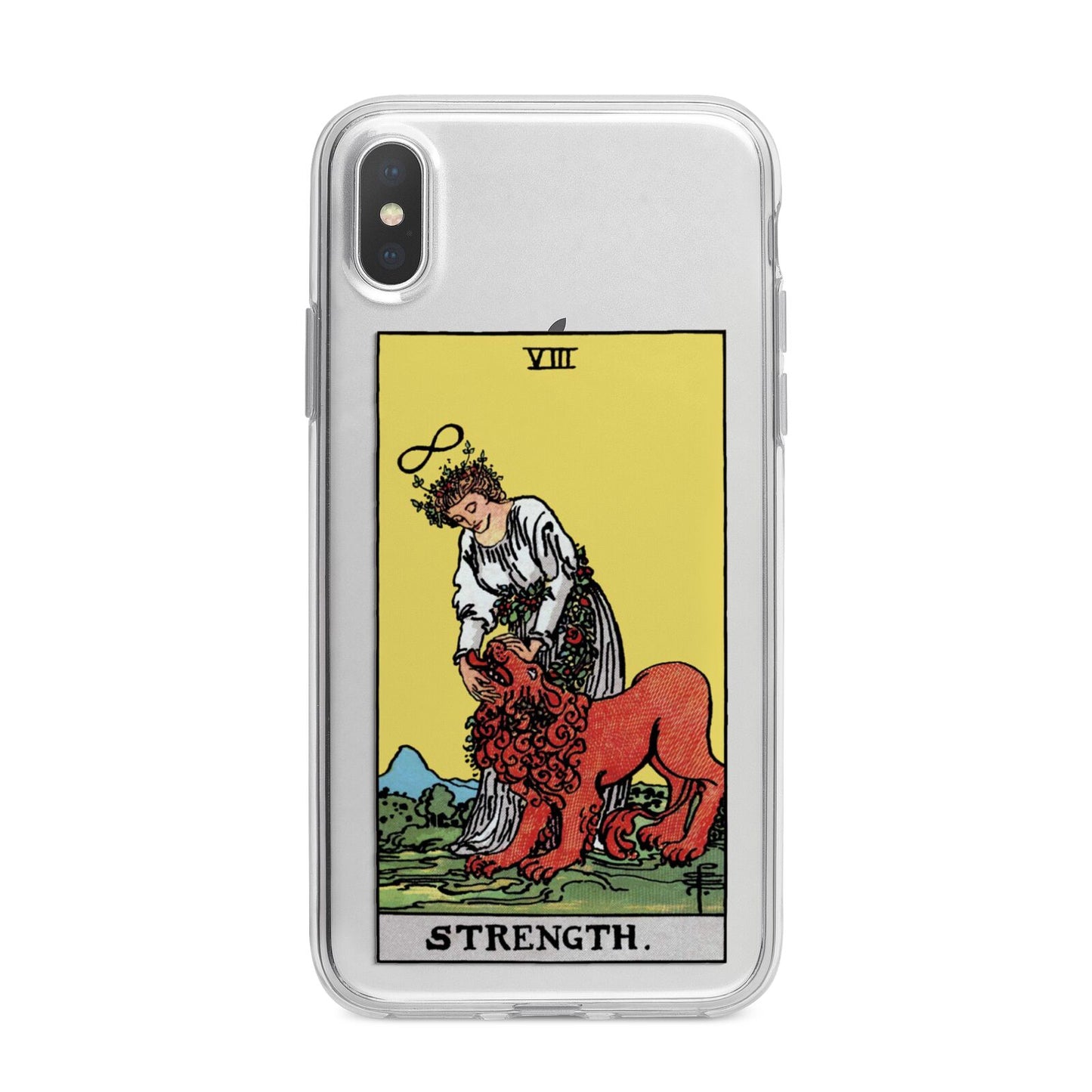 Strength Tarot Card iPhone X Bumper Case on Silver iPhone Alternative Image 1