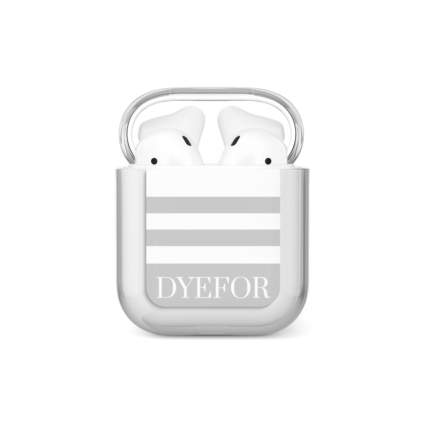 Stripes Personalised Name AirPods Case