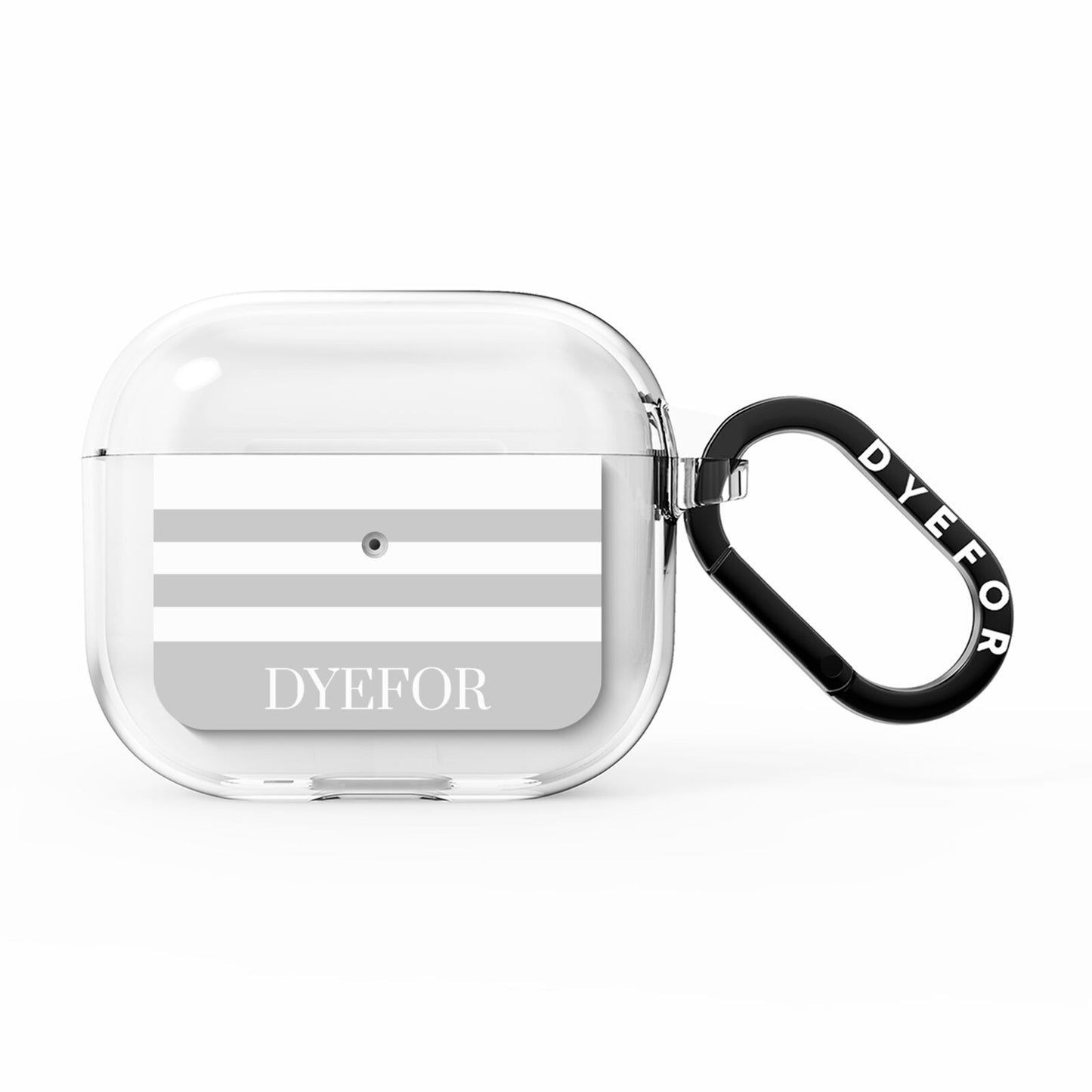 Stripes Personalised Name AirPods Clear Case 3rd Gen